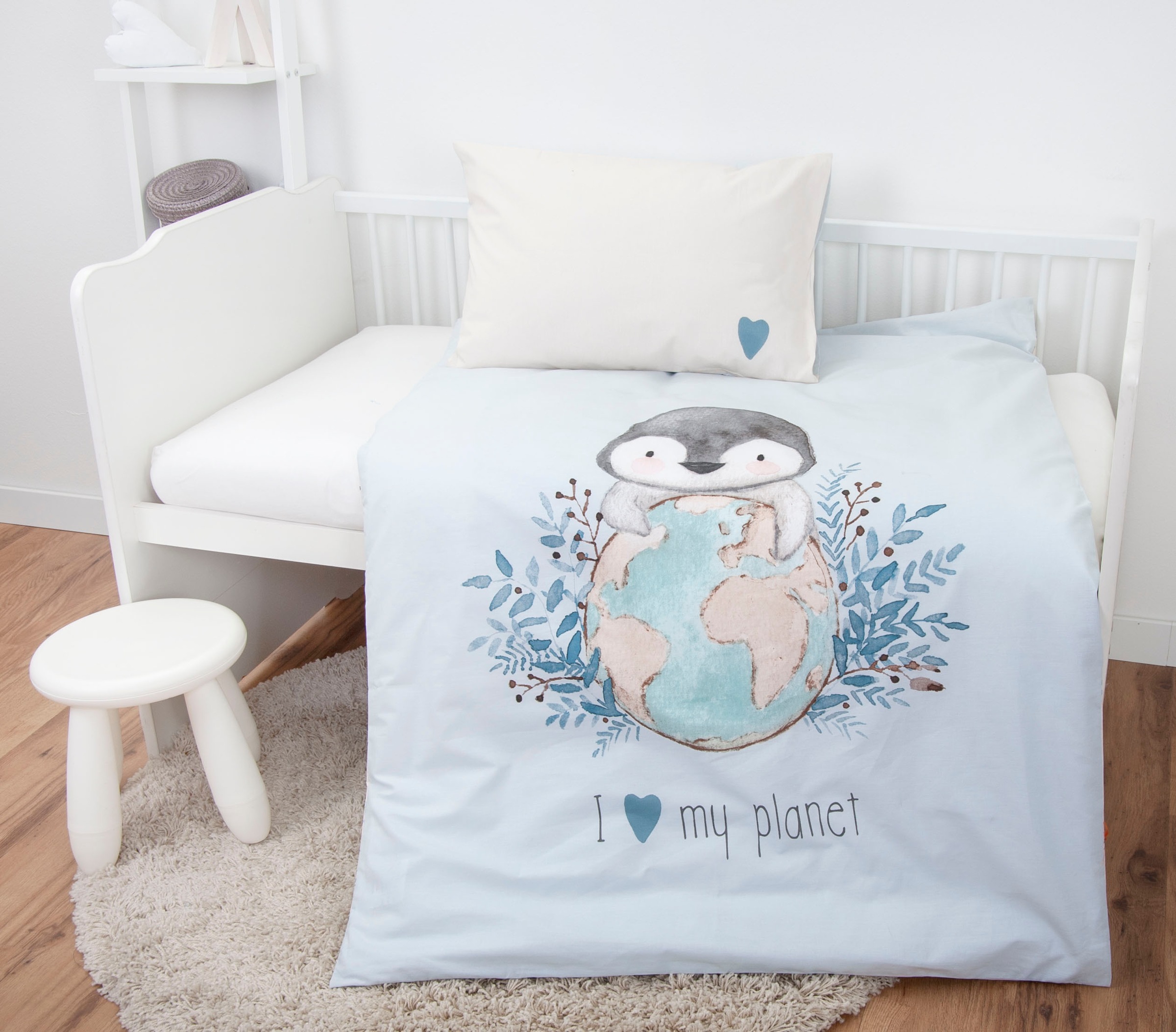 Baby Best Babybettwäsche »Pinguin«, (2 tlg.), mit liebevollem Motiv