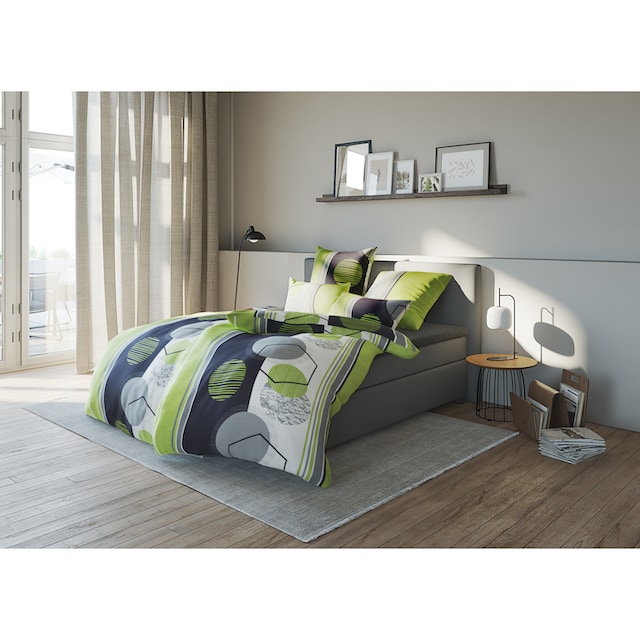 my home Bettwäsche »Emmi in Gr. 135x200 oder 155x220 cm«, (2 tlg.), moderne  Bettwäsche aus Baumwolle, Bettwäsche mit geometrischem Muster online kaufen  | Jelmoli-Versand