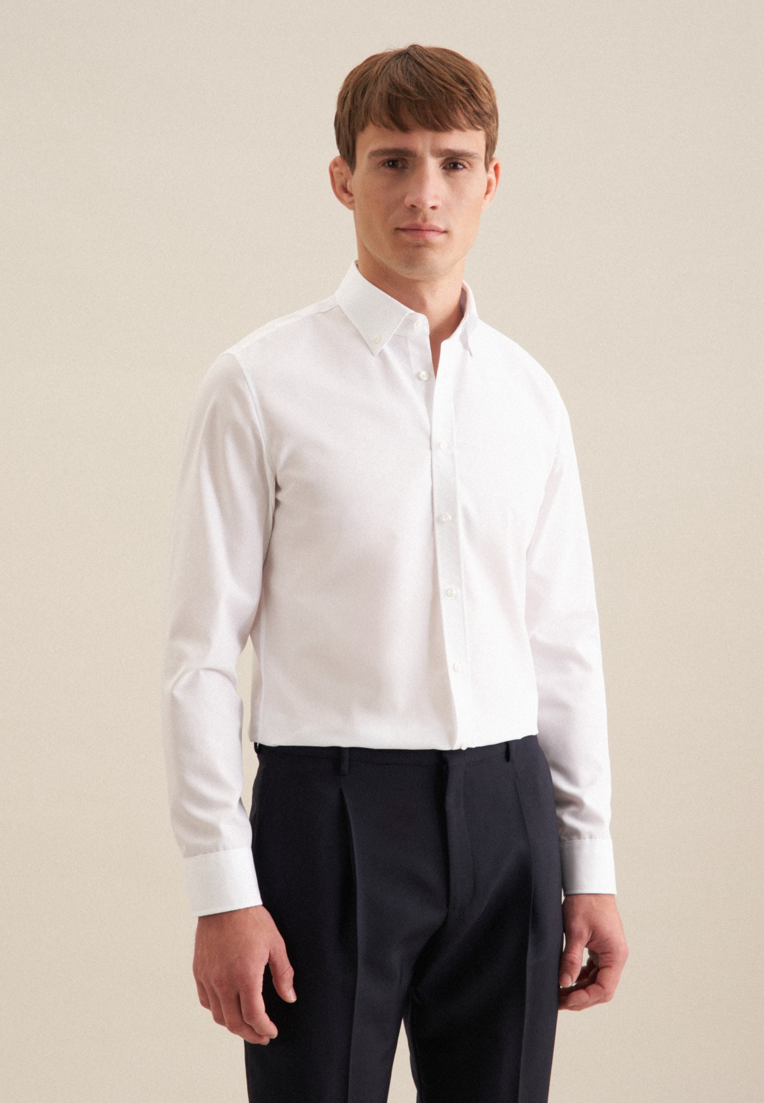 seidensticker Businesshemd »Schwarze Rose« Slim 1/1 Button-Down-Kragen Uni