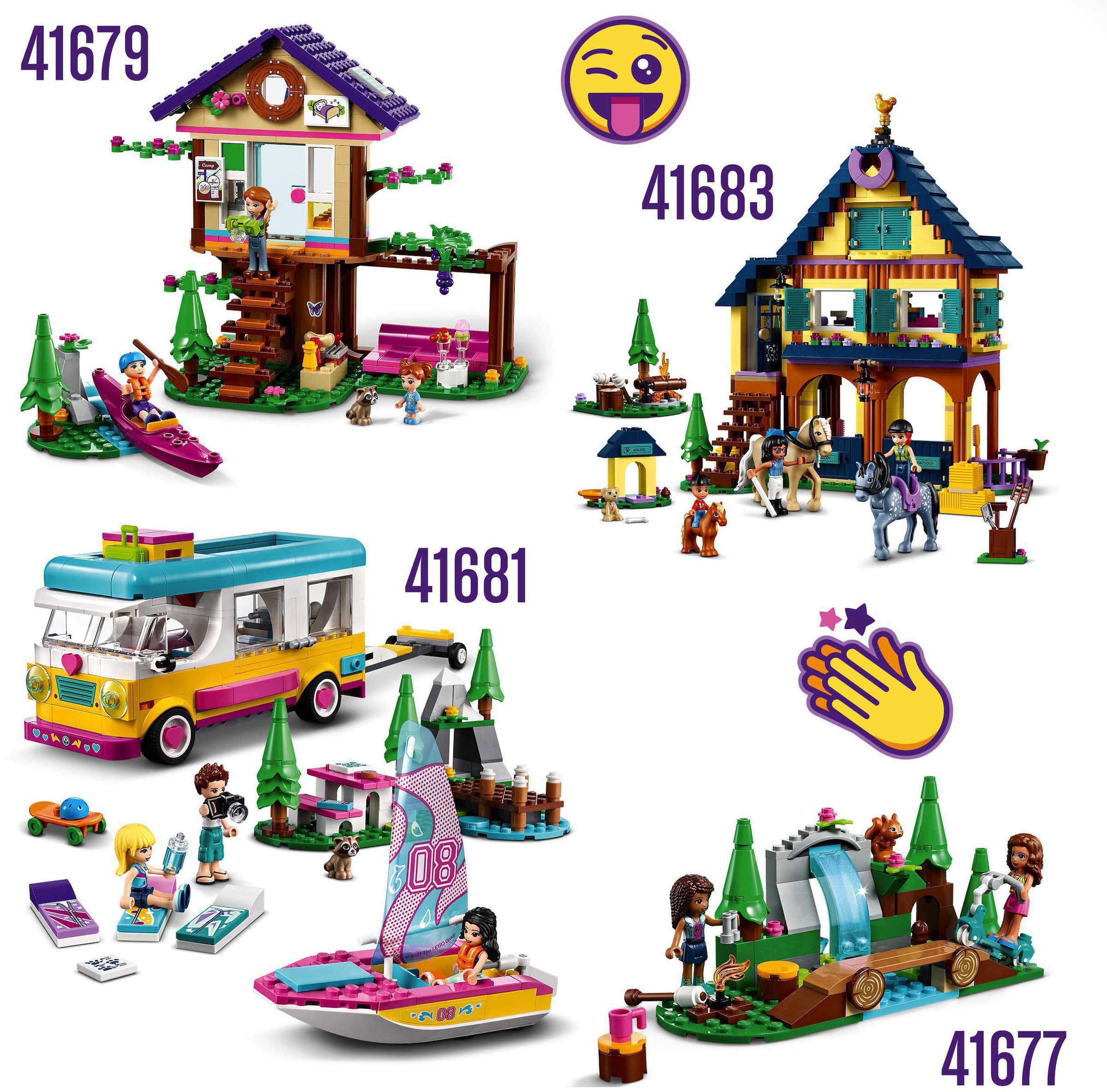 LEGO® Konstruktionsspielsteine »Wasserfall im Wald (41677), LEGO® Friends«, (93 St.)