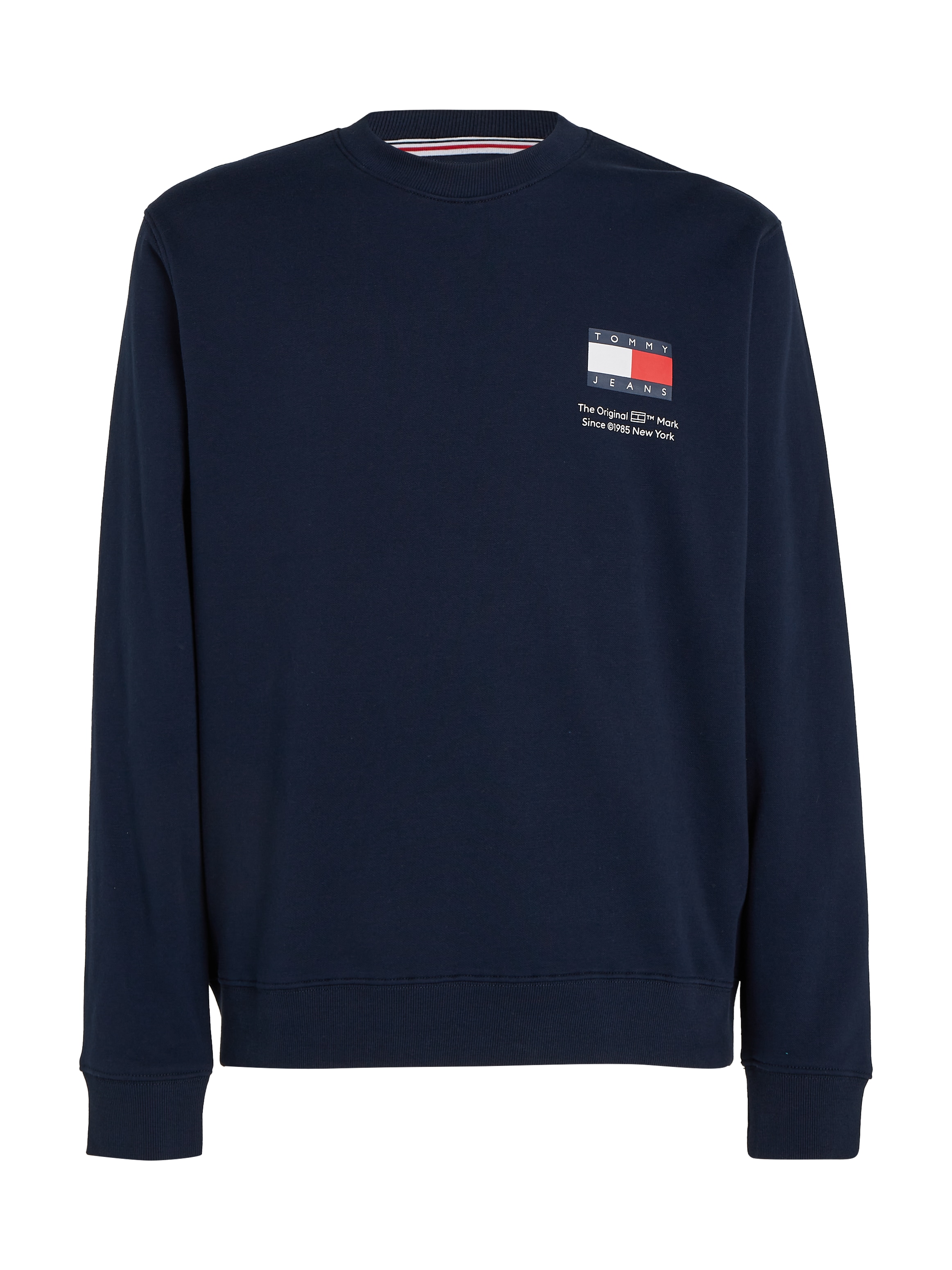 Tommy Jeans Sweatshirt »TJM REG ESSENTIAL FLAG CNECK EXT«, Rundhals-Sweatshirt mit Logo