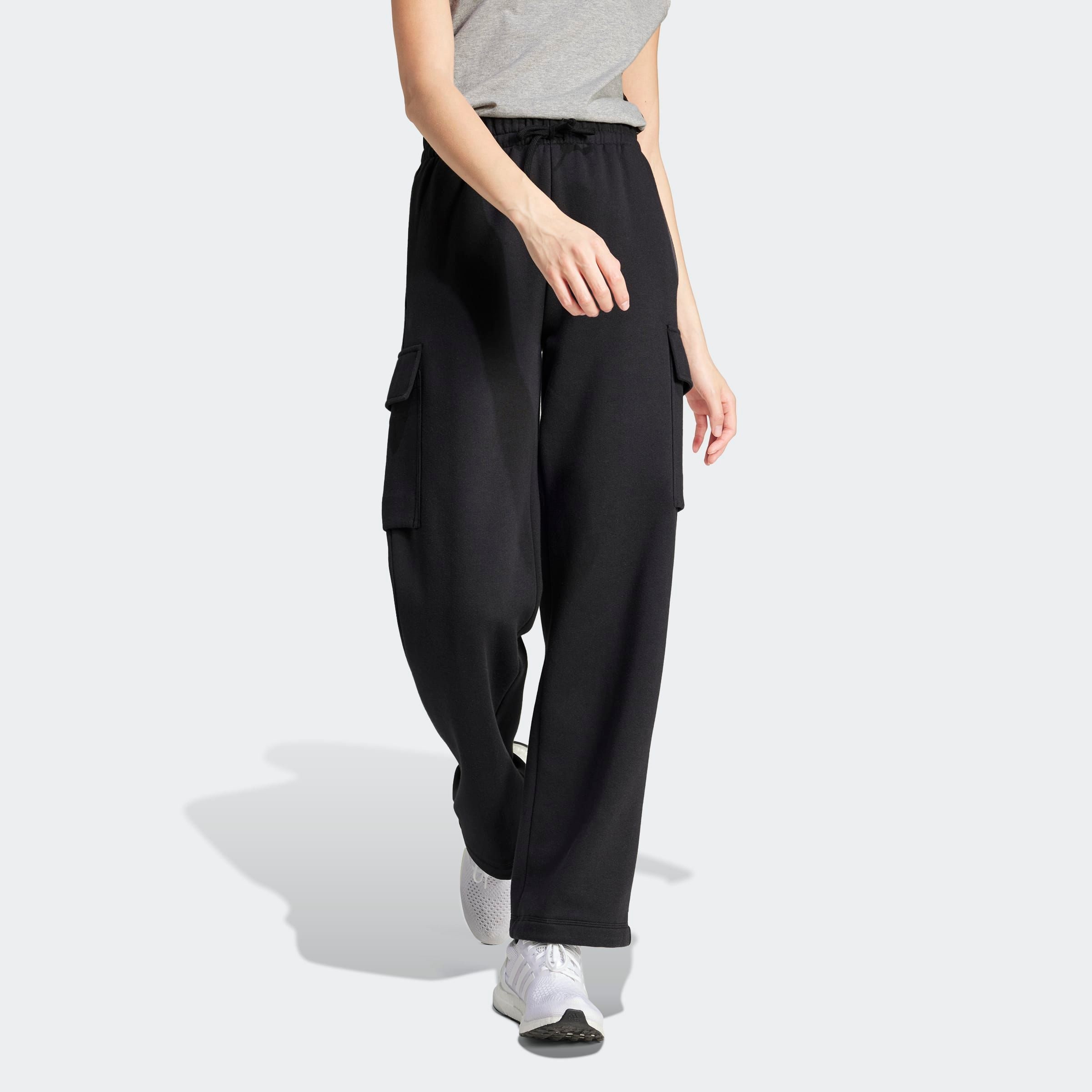 adidas Sportswear Sporthose "ESSENTIALS LINEAR" Cargohose mit flauschiger Innenseite, regulär geschnitten, hoher Bund