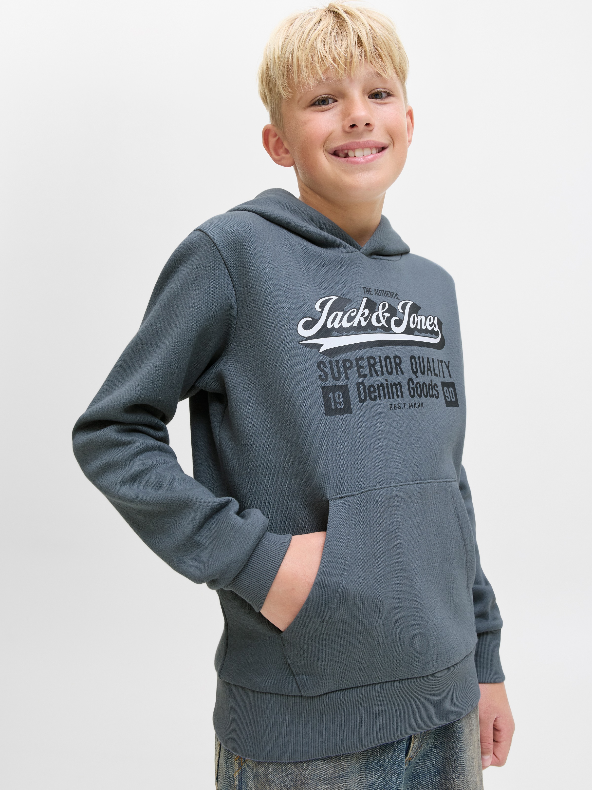 Jack & Jones Junior Kapuzensweatshirt »JJELOGO SWEAT HOOD 2 COL AW25 NOOS JNR«