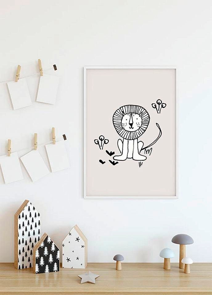 ❤ Komar Poster »Scribble Lion«, Tiere, (1 St.), Kinderzimmer, Schlafzimmer,  Wohnzimmer entdecken im Jelmoli-Online Shop