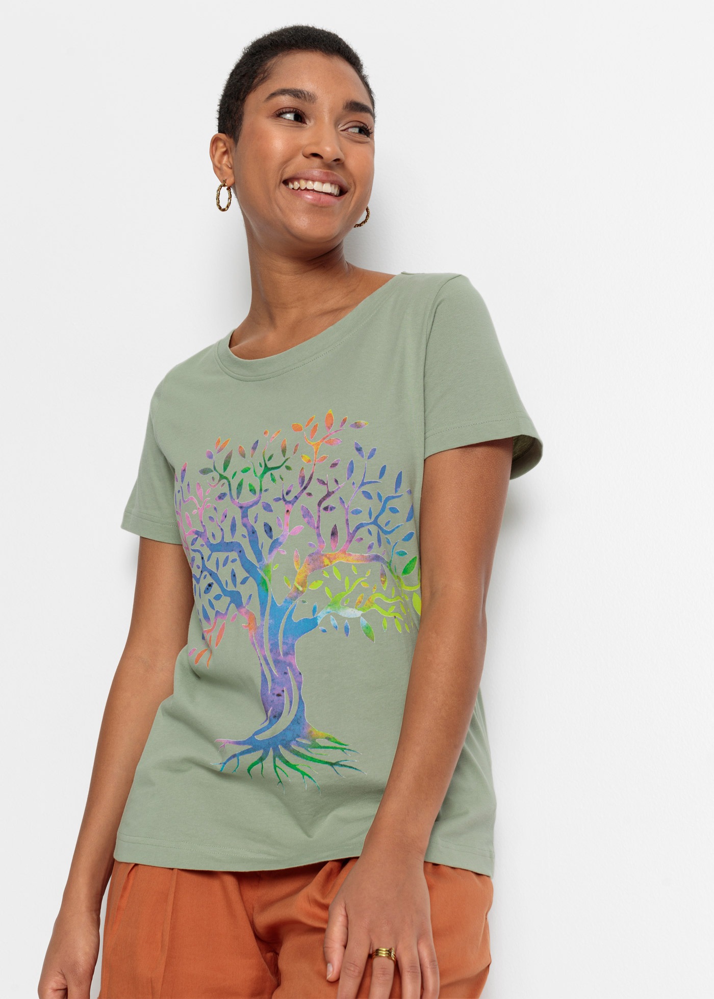 bonprix T-Shirt »Bedrucktes T-Shirt aus Baumwolle« Bedrucktes T-Shirt aus Baumwolle