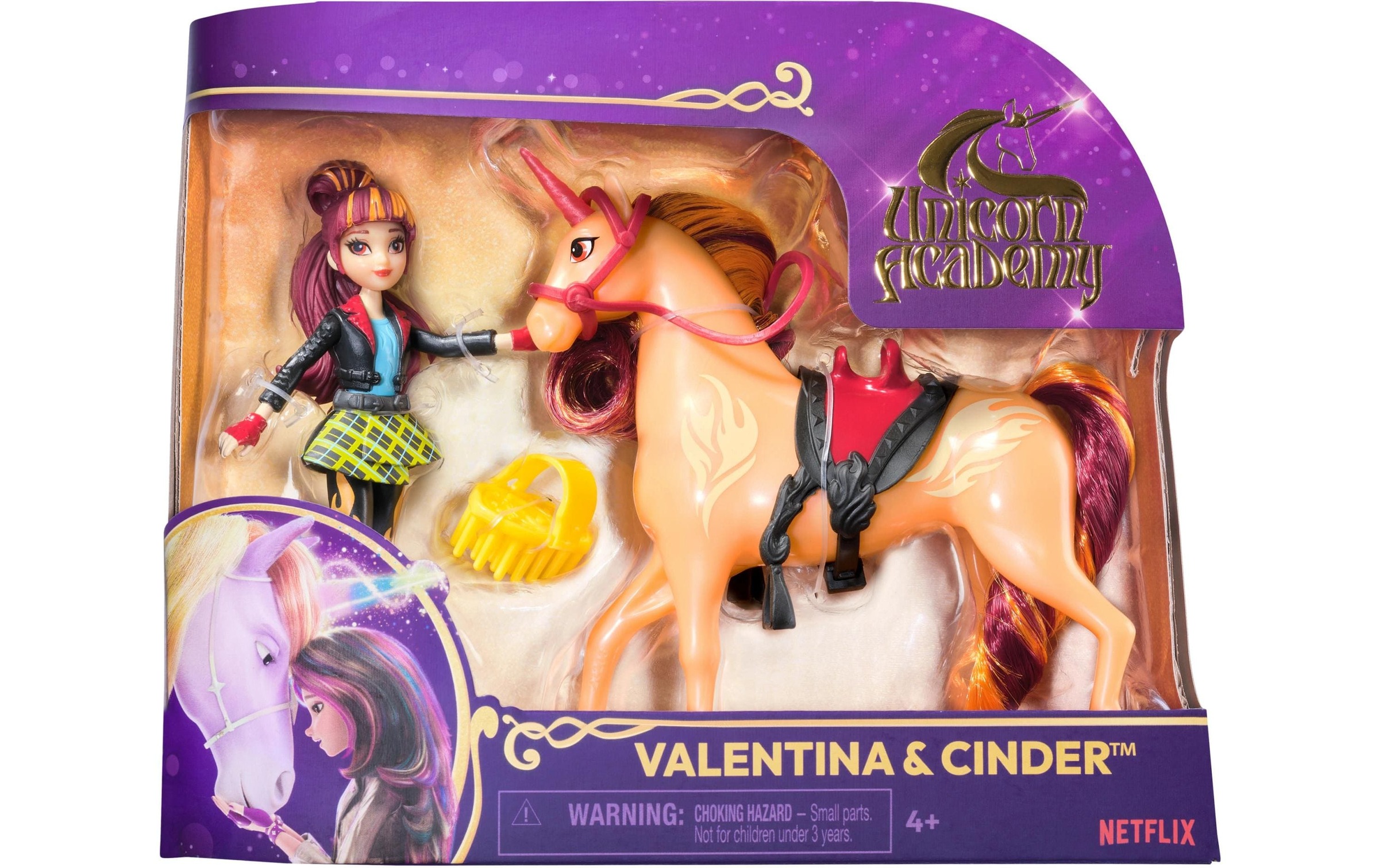 Anziehpuppe »Spinmaster Unicorn Academy Valentina Doll & Cinder Unicorn«