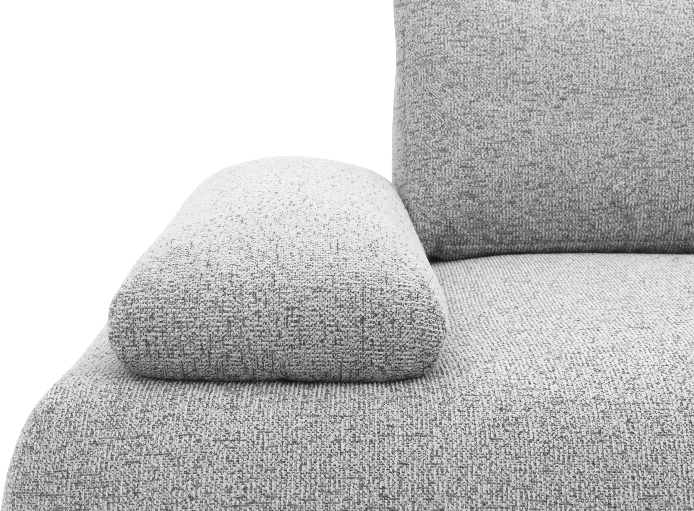 DOMO collection Big-Sofa »Évora Megasofa Breite 244 cm«, (2 St.), Federkern, inkl. Armlehnenverstellung, Struktur grob, silberfarben