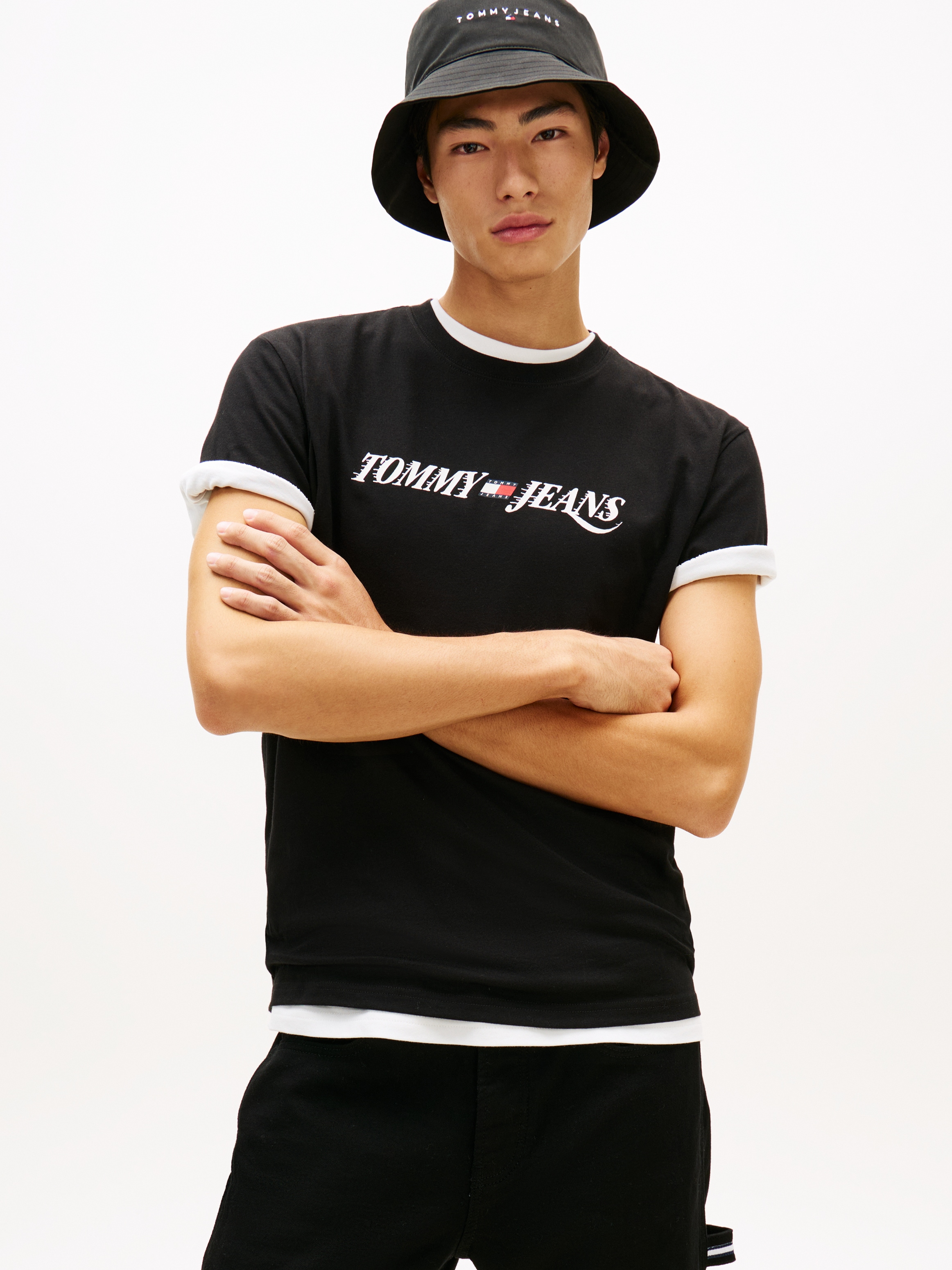 Tommy Jeans T-Shirt "REGULAR VINTAGE LA" Regular fit mit Print