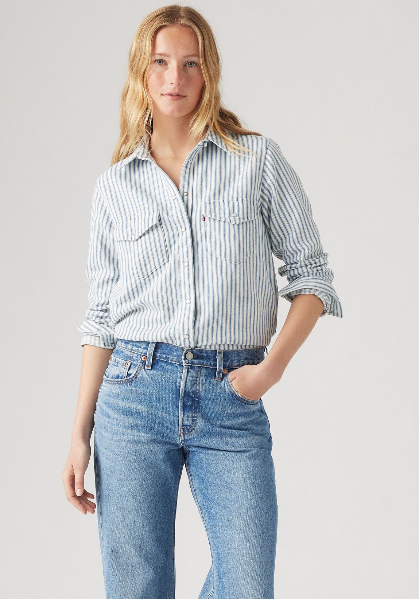 Levi's® Jeansbluse »ICONIC WESTERN«, mit Streifenmuster