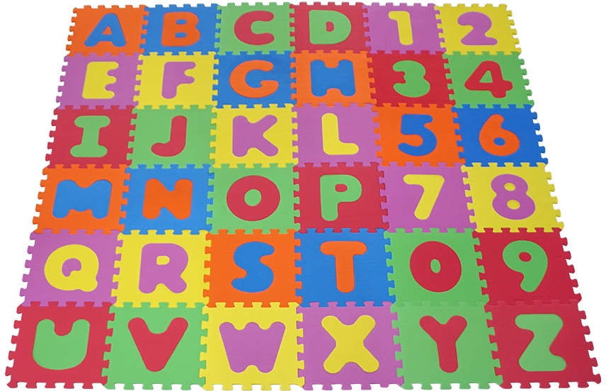 Knorrtoys® Puzzle »Alphabet und Zahlen«, Puzzlematte, Bodenpuzzle