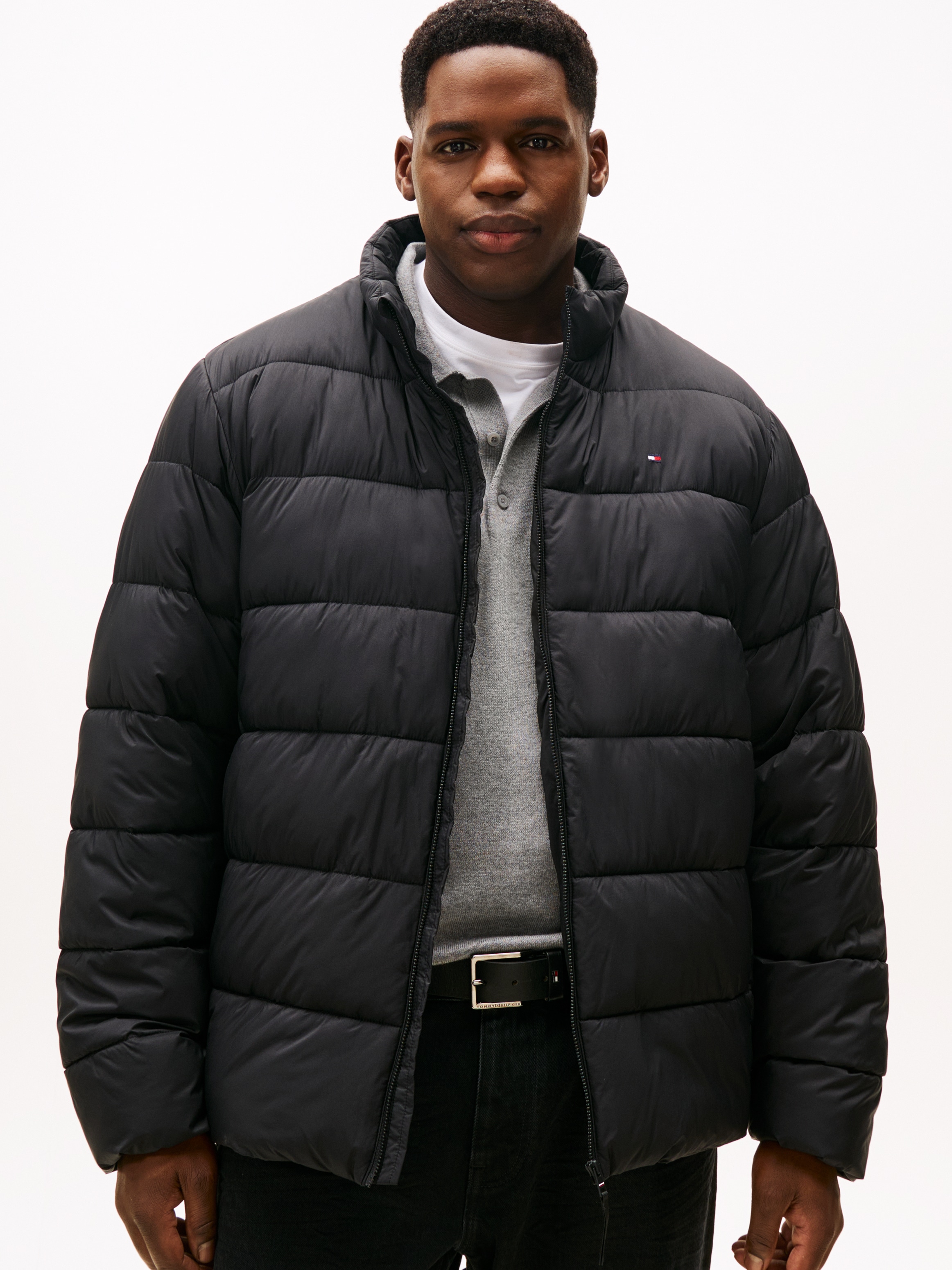 Tommy Hilfiger Big & Tall Steppjacke »STAND COLLAR JACKET« ohne Kapuze Winterjacke, Outdoorjacke, Steppjacke; Grosse Grössen