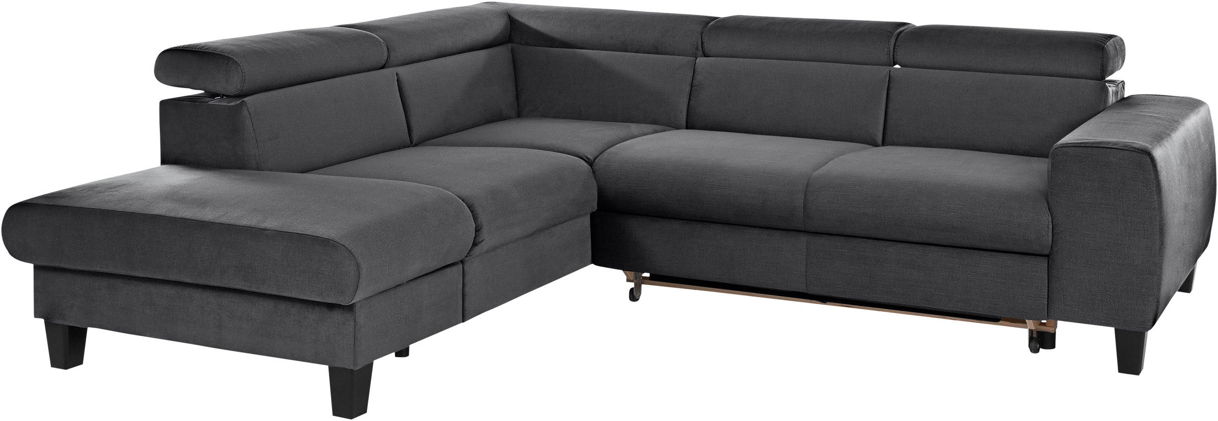 COTTA Ecksofa »Morven L-Form mit Kopfteilverstellung«, wahlweise mit Bettfunktion, Bettkasten & Wireless-Charger