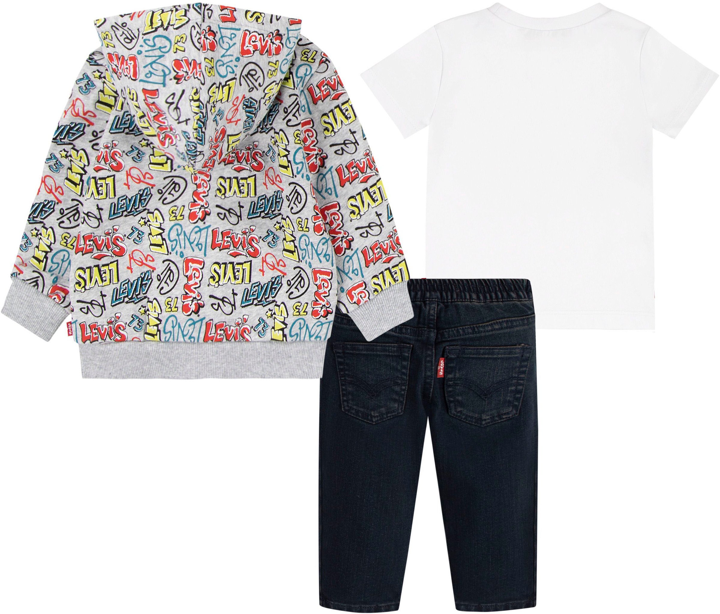 ❤ Levi\'s® Kids Shirt, Hose & Jäckchen »GRAFFITI TAG DENIM SET 3pc«, (Set, 3  tlg.), for Baby BOYS kaufen im Jelmoli-Online Shop