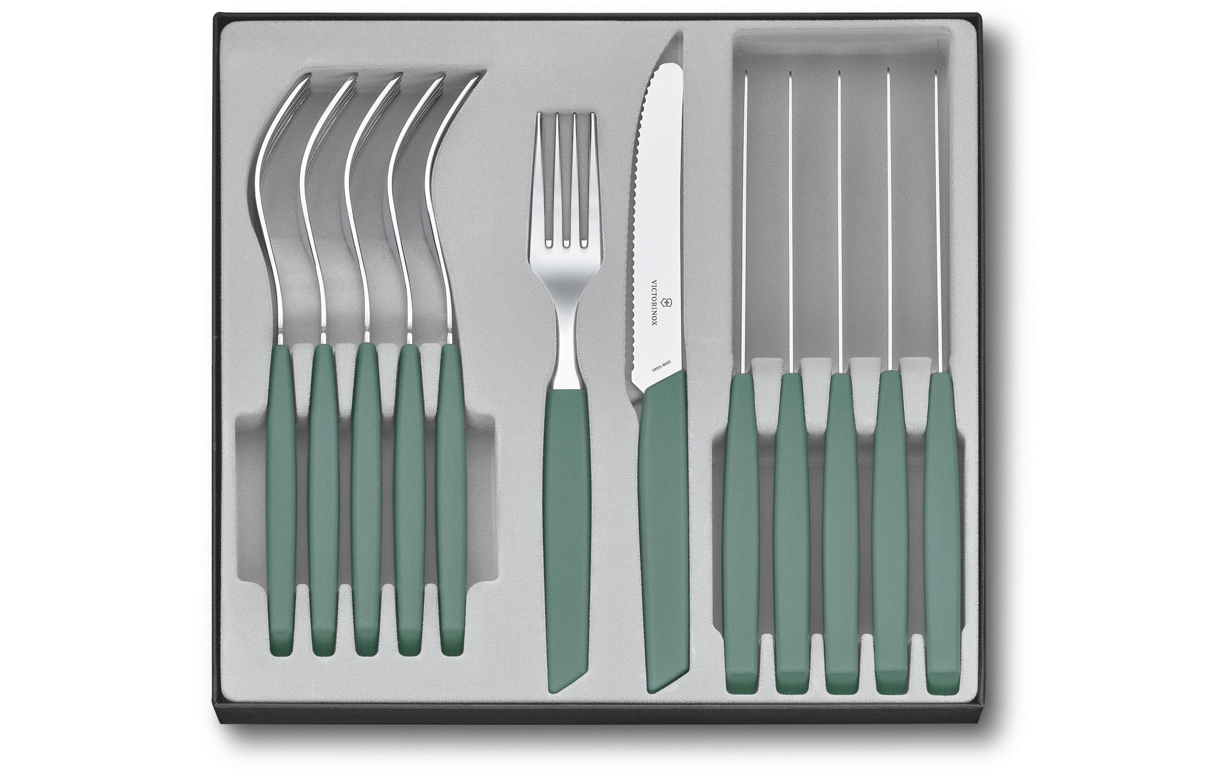 Victorinox Besteck-Set »Swiss Modern 12-teilig, Sage Green«, (12 tlg.)