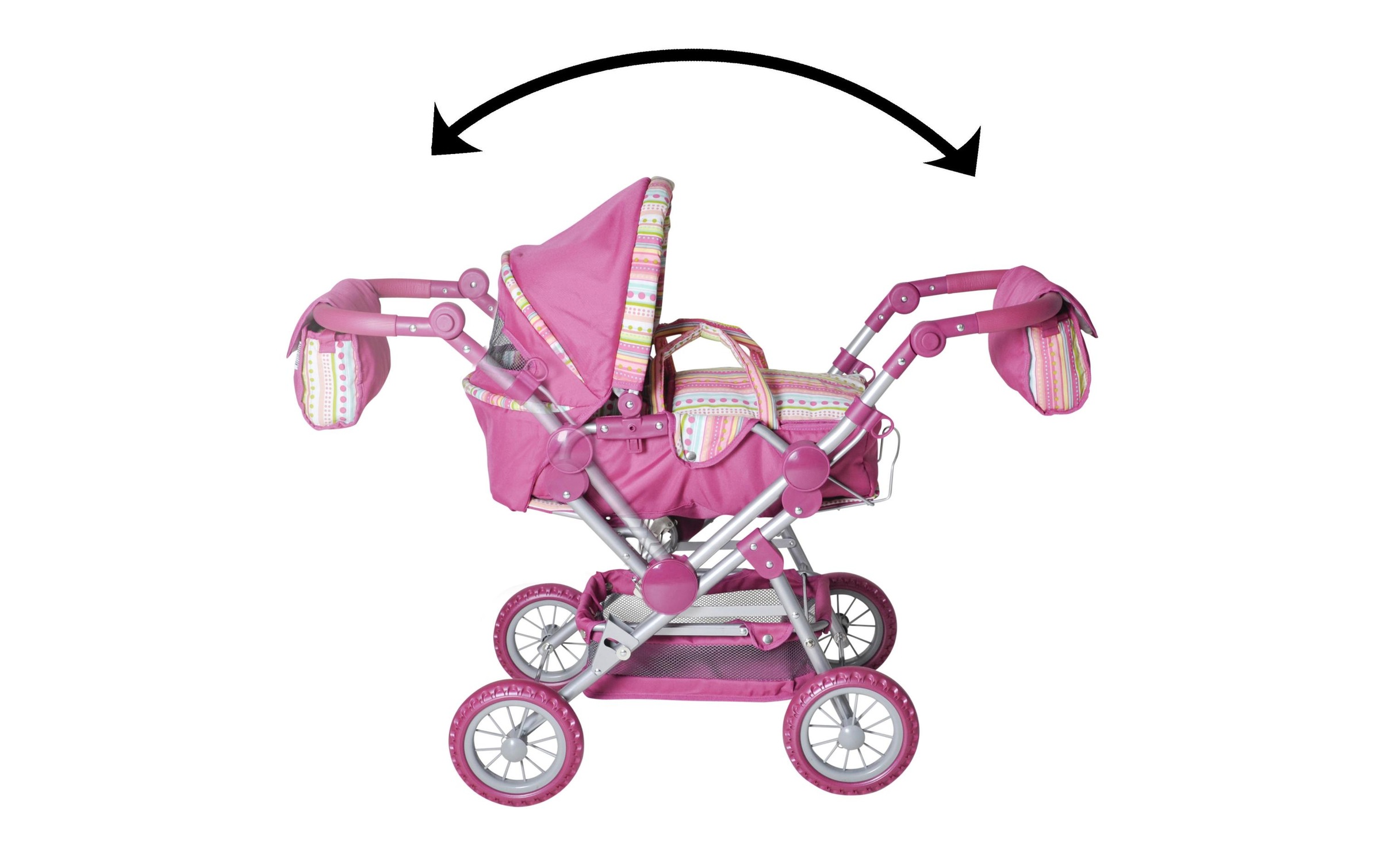 Knorrtoys® Puppenwagen »Twingo S Pink Stripe«