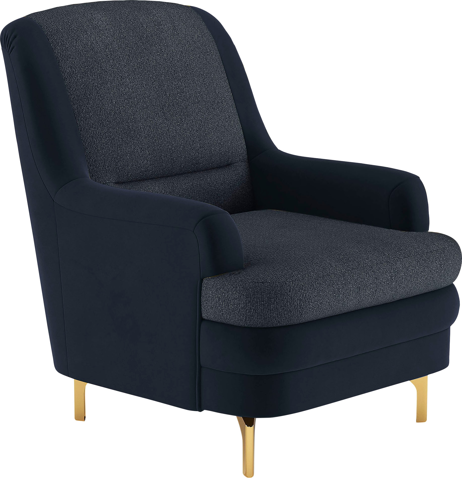 sit&more Sessel »Orient«, inkl. 1 Zierkissen mit Strass-Stein, goldfarbenfabene Metallfüsse