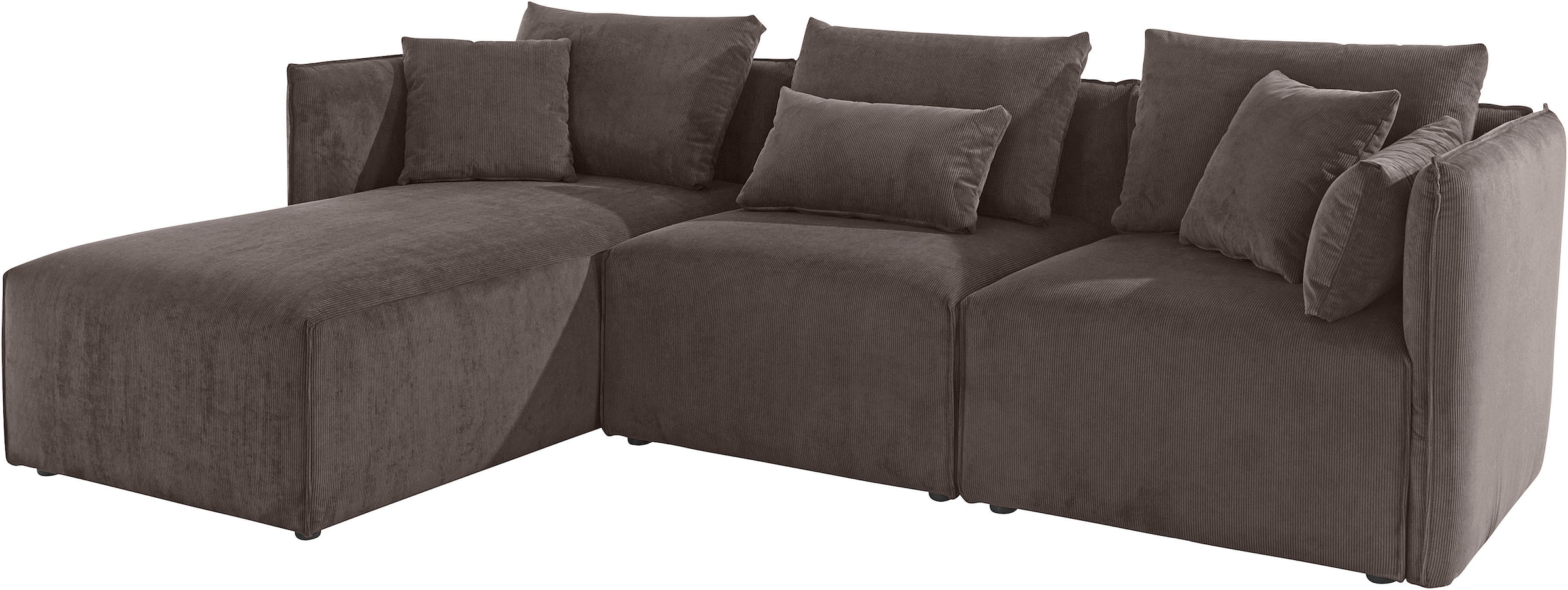 elbgestoeber Ecksofa »Elbdock«, (3 St.), zusammengesetzt aus Modulen, in vielen Bezugsqualitäten und Farben