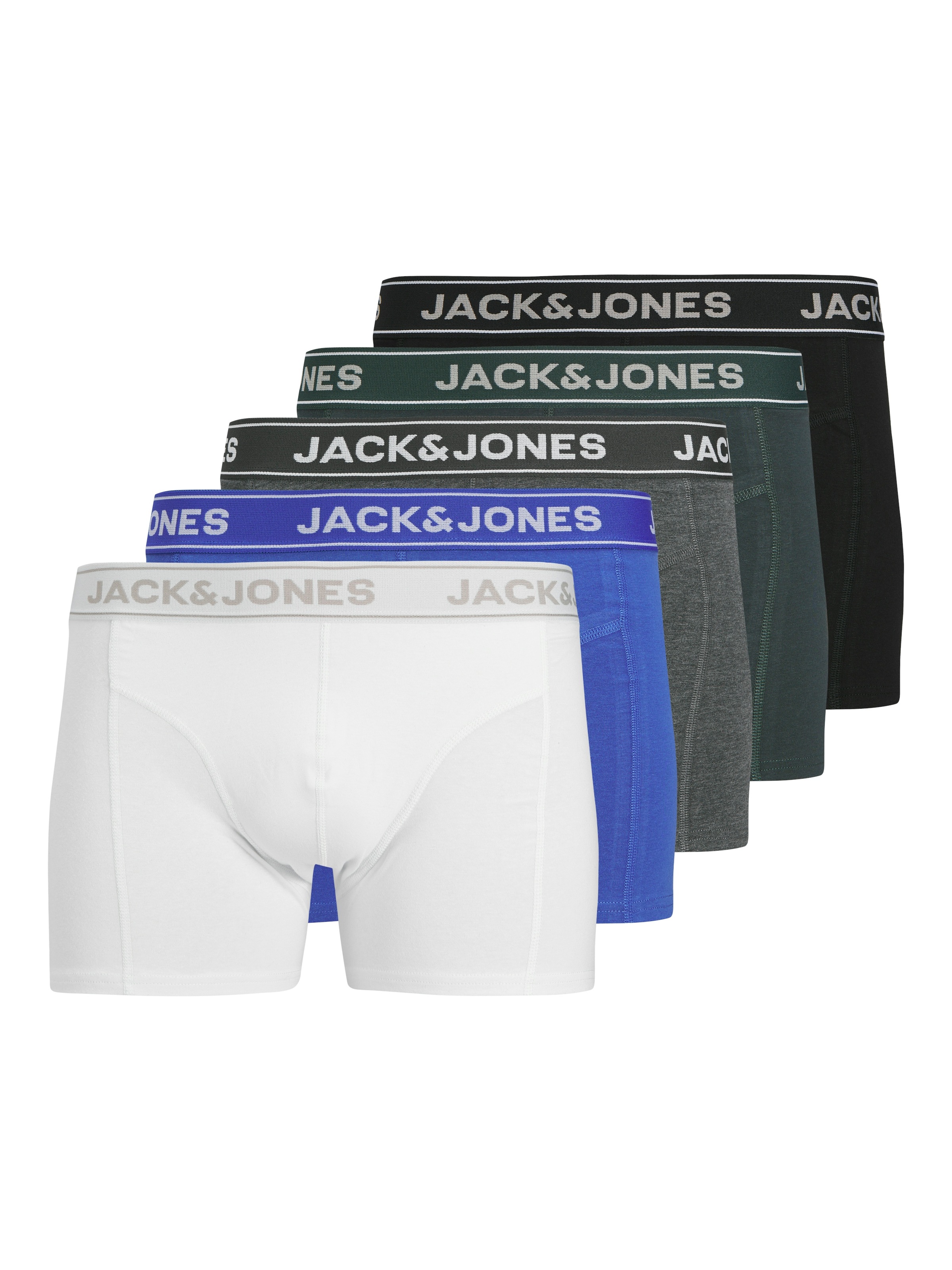 Jack & Jones Trunk »JACBLACK – Formschlüssige Boxershorts mit elastischem Bund« Packung, 5 Stk. unifarben, casual, körpernah, Jersey