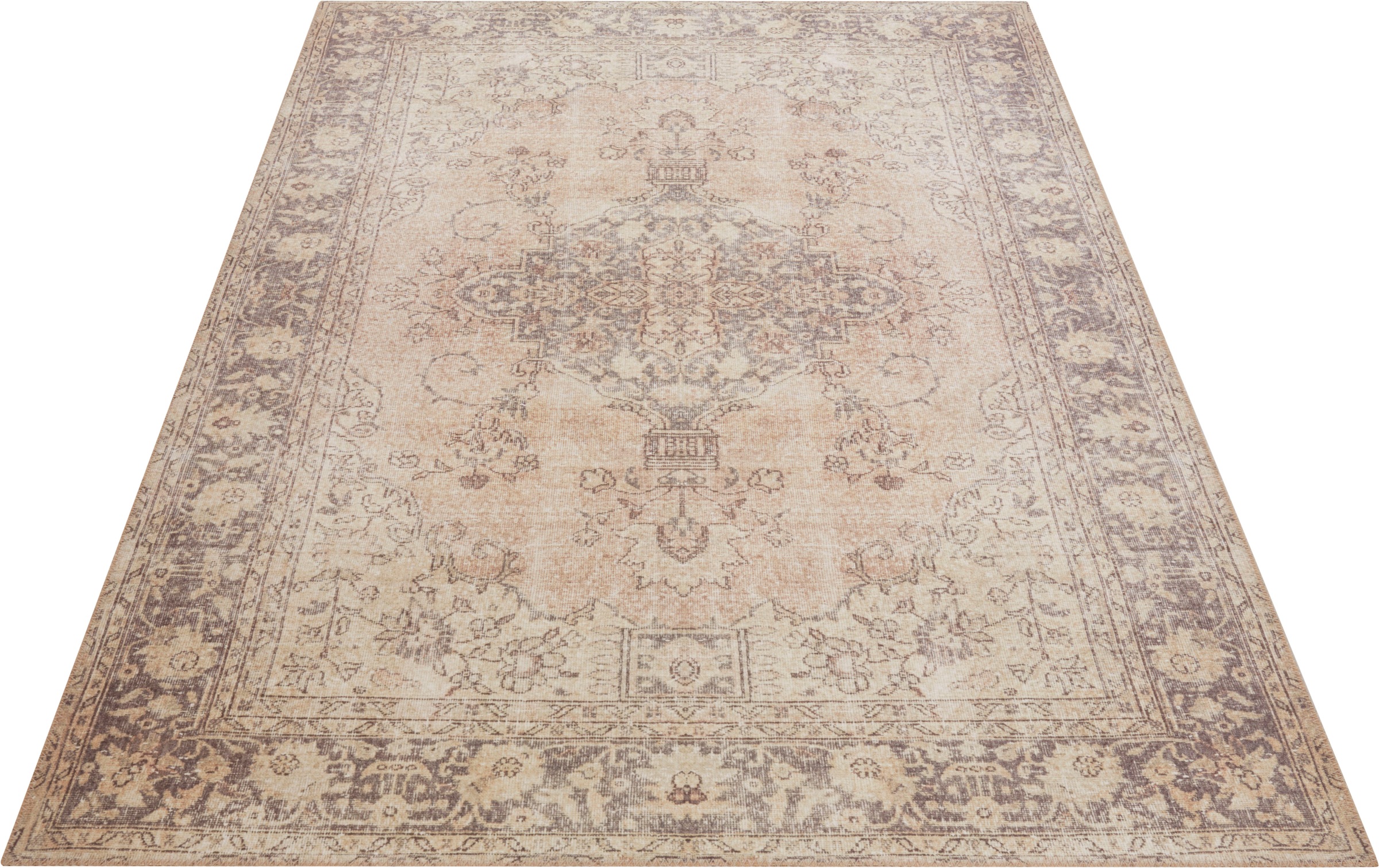Home affaire Teppich »Divan«, rechteckig, 6 mm Höhe, Orient Optik, Vintage Design, rutschhemmende Rückenbeschichtung