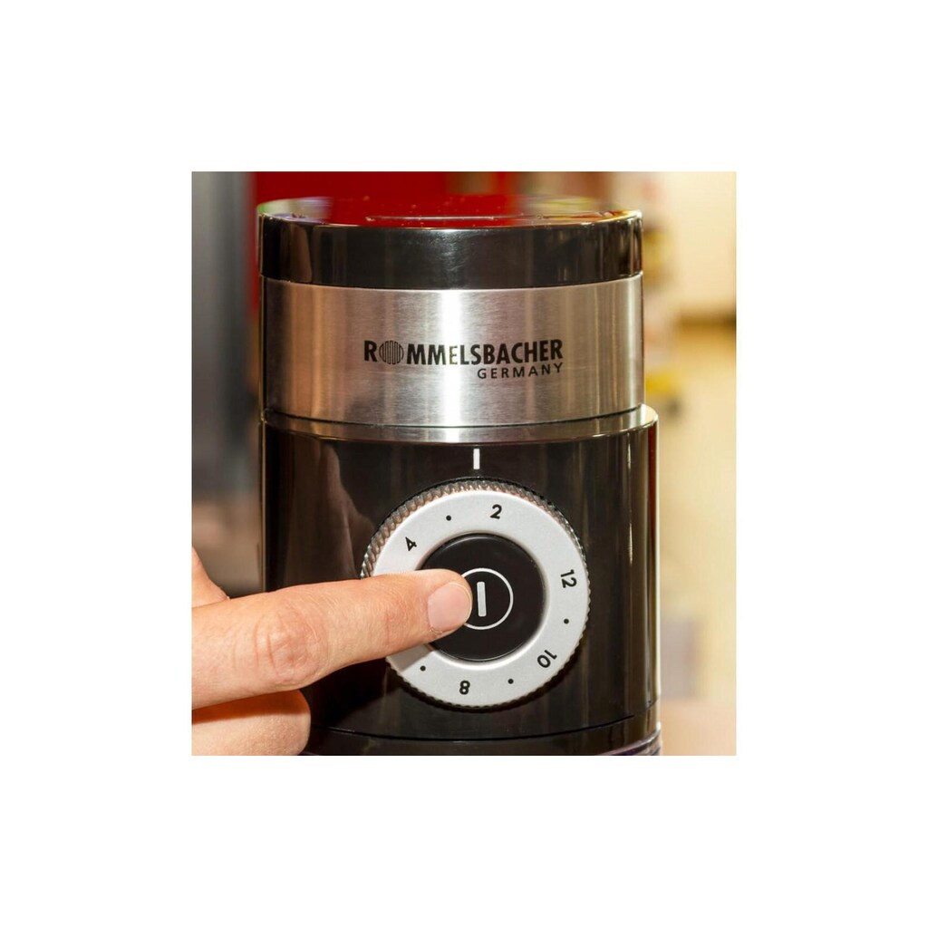 Rommelsbacher Kaffeemühle »20.EKM 200«, 110 W, Scheibenmahlwerk, 250 g Bohnenbehälter