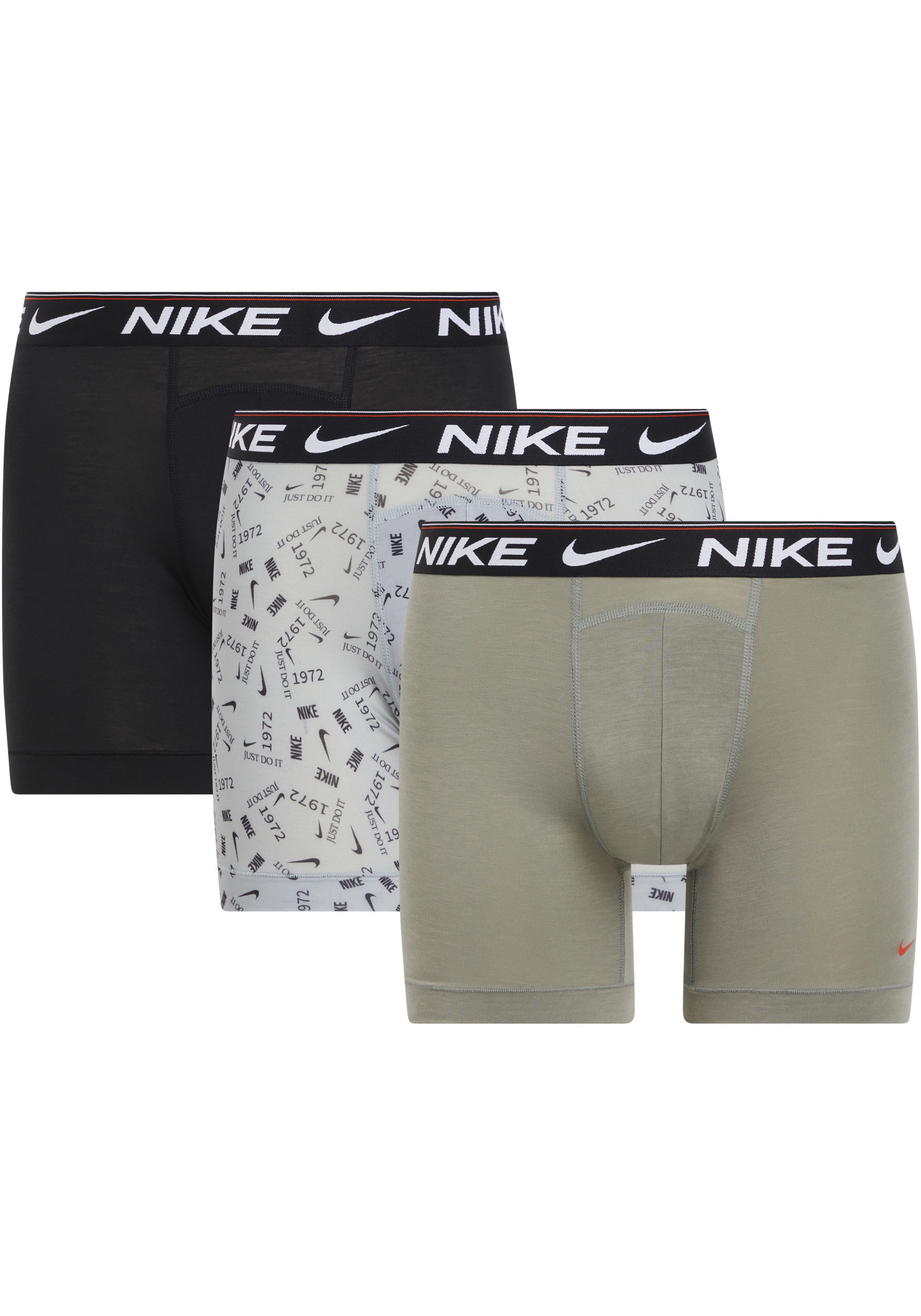 NIKE Underwear Boxershorts »BOXER BRIEF 3PK« Packung, 3er, 3 Stk. mit Logo auf dem Bund
