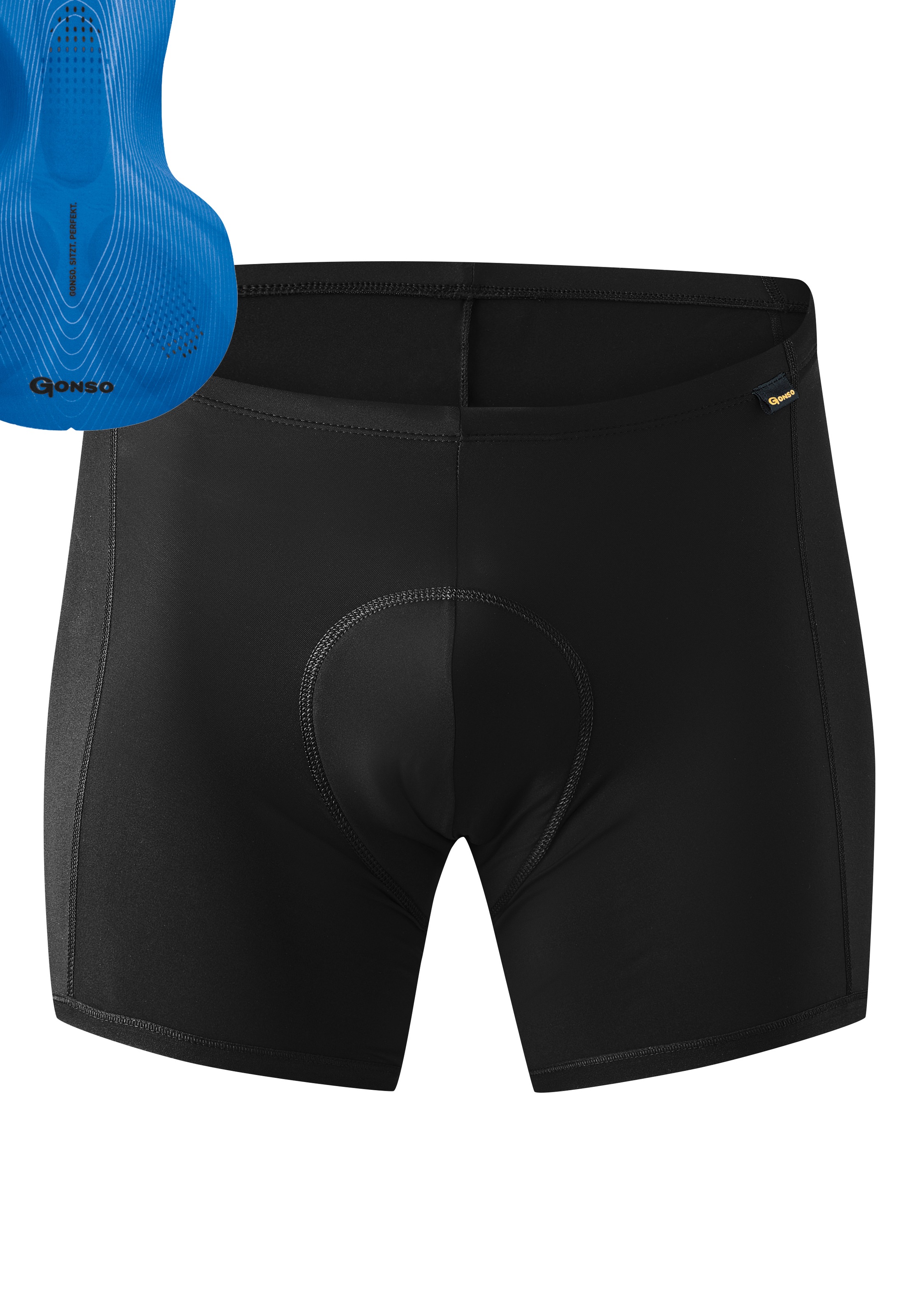 Gonso Fahrradhose »Sitivo U M«, Herren Fahrradunterhose, atmungsaktive Radhose mit Sitzpolster, Tight Fit