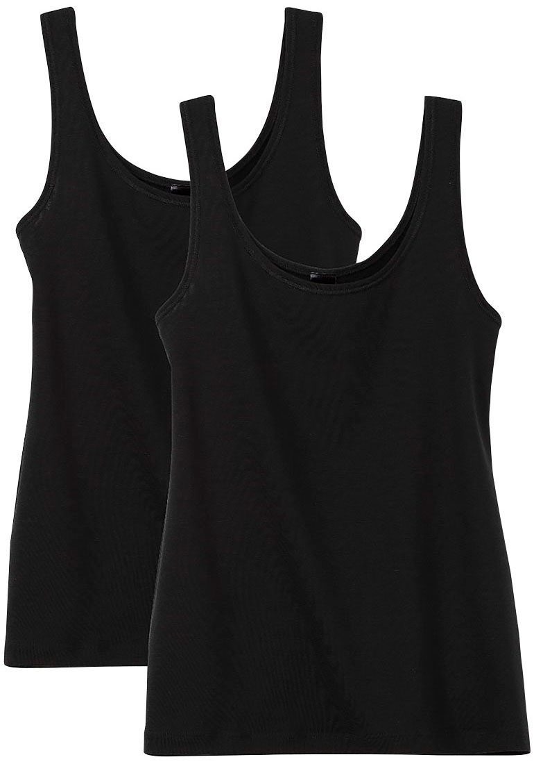 CALIDA Tanktop »Natural Benefit« 2er Pack, Rundhals-Ausschnitt, Single Jersey Qualität, elastisch, weich