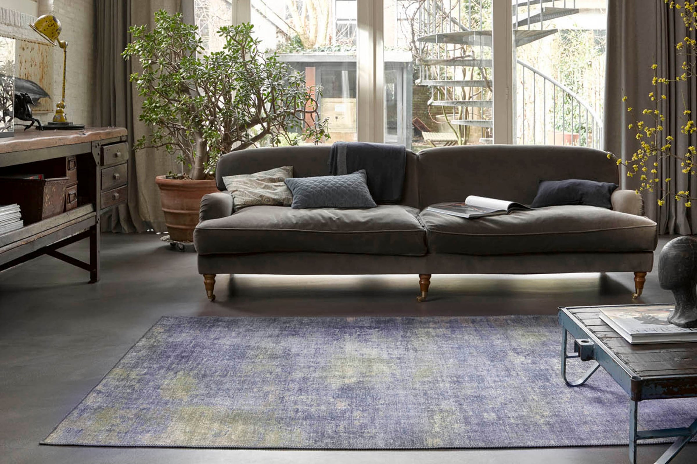 Wecon home Teppich »Night Hour«, rechteckig, 6 mm Höhe, Chenille Baumwolle, Wohnzimmer