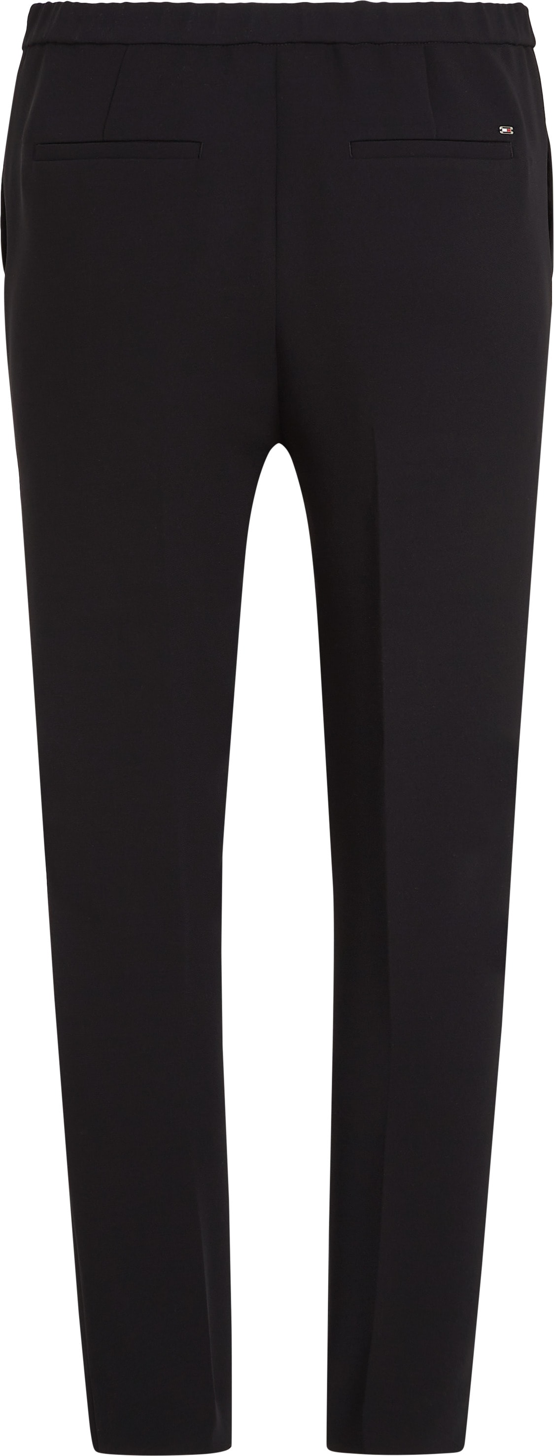Tommy Hilfiger Webhose »CREPE SLIM PULL ON PANT«, mit Metalllabel, Bügelfalten