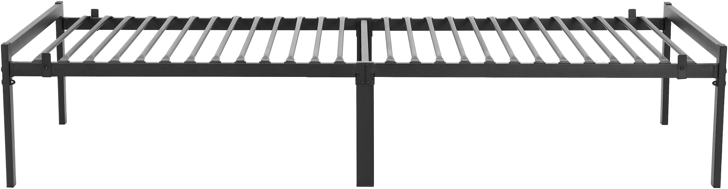 OTTO home Metallbett »LIST Bett Bettgestell Bettrahmen Einzelbett Doppelbett«, (Stahlbett schwarz in TOP Qualität und 4 Breiten), Bett mit 26 Lattenroste zum Schutz der Matratze Bestseller