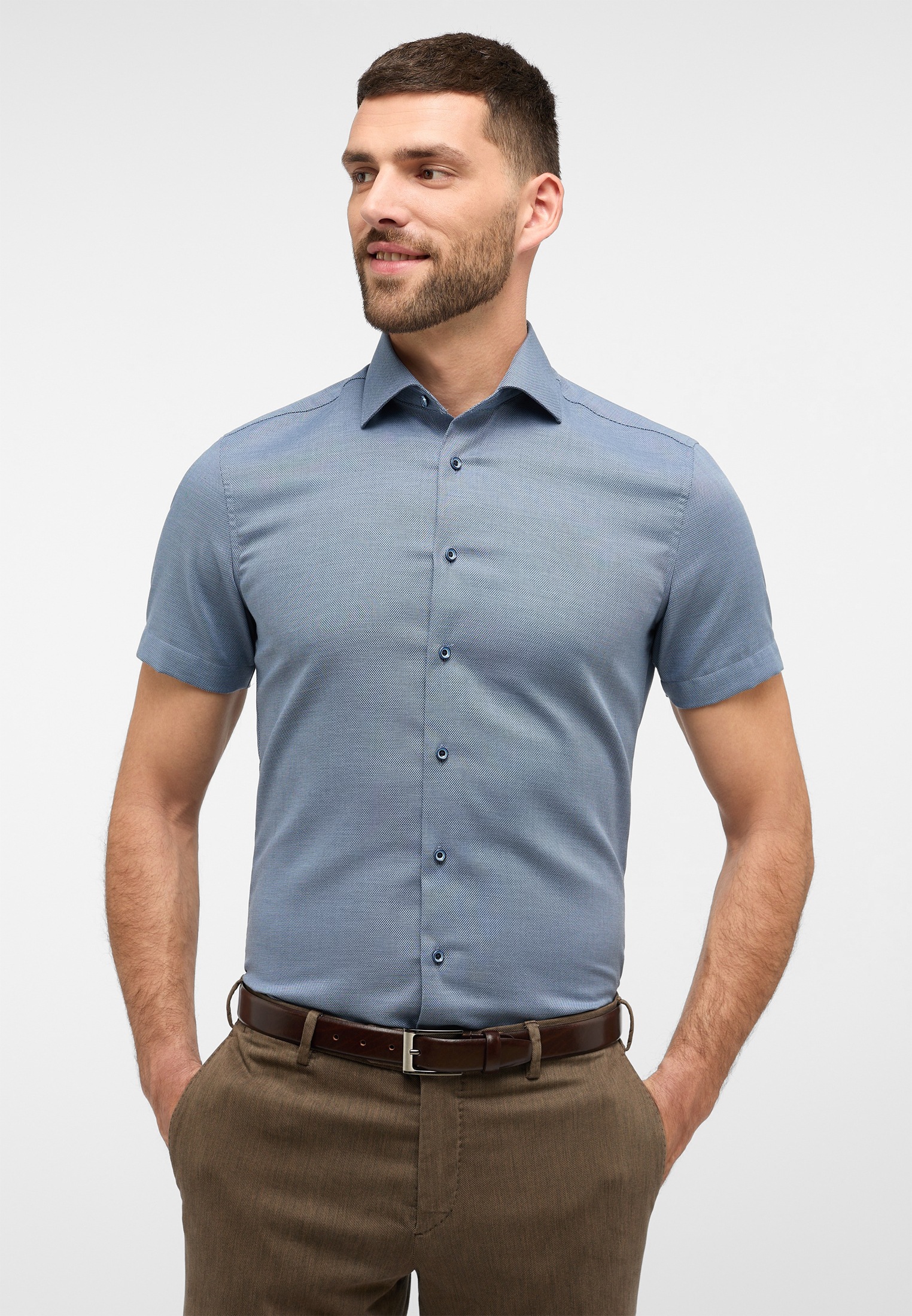 Eterna Kurzarmhemd »SLIM FIT« NON IRON (bügelfrei)