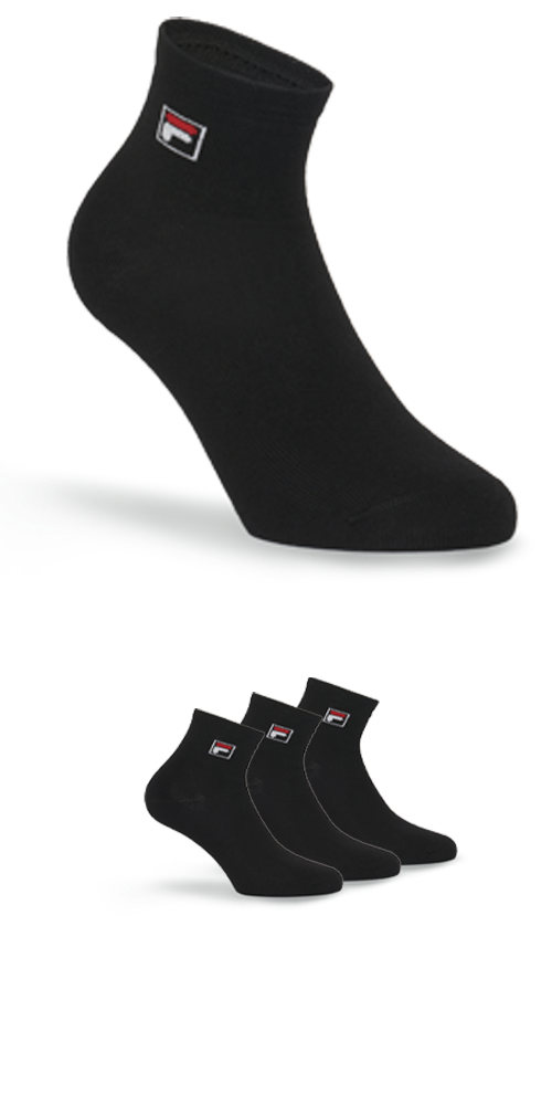 Fila Kurzsocken, (3er Pack), mit eingestrickem Logo