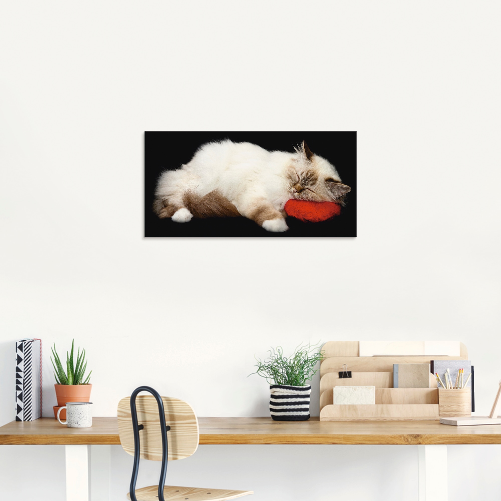 Artland Glasbild »Müde Katze«, Haustiere, (1 St.), in verschiedenen Grössen