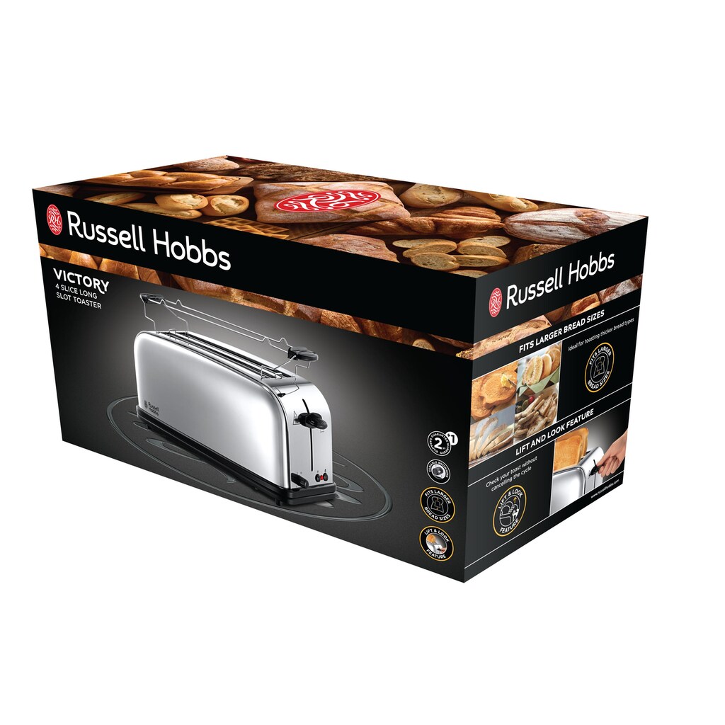 RUSSELL HOBBS Toaster »Victory 23520-56 Schwarz«, für 4 Scheiben, 1600 W