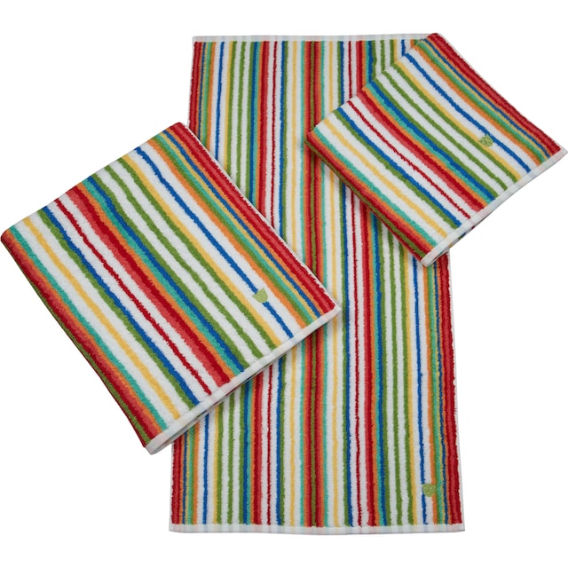 ROSS Handtuch »Vita«, (2 St.), mit Streifen und gesticktem ROSS-Emblem  online shoppen | Jelmoli-Versand