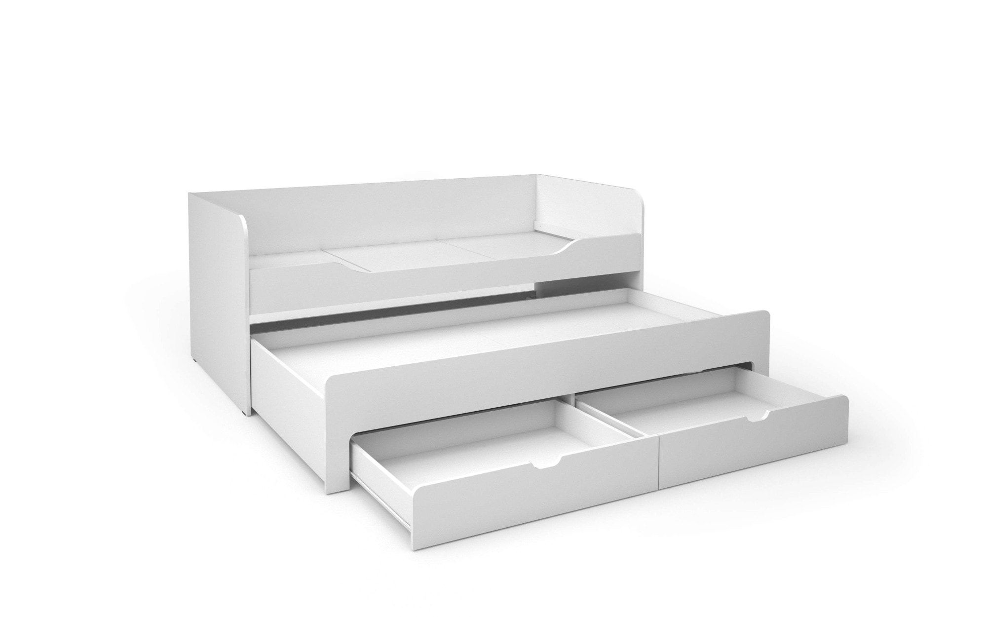 Home affaire Jugendbett »Bett Tulsa mit zusätzlicher ausziehbarer Schlaffläche und Schubladen«, Jugendbett BxTxH 197,5x96x79 cm