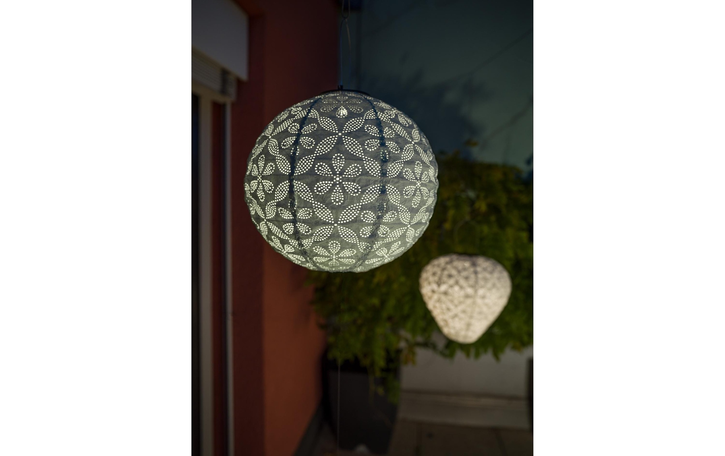 STT LED Gartenleuchte »Solar Lanterne round hellblau«, 1 flammig