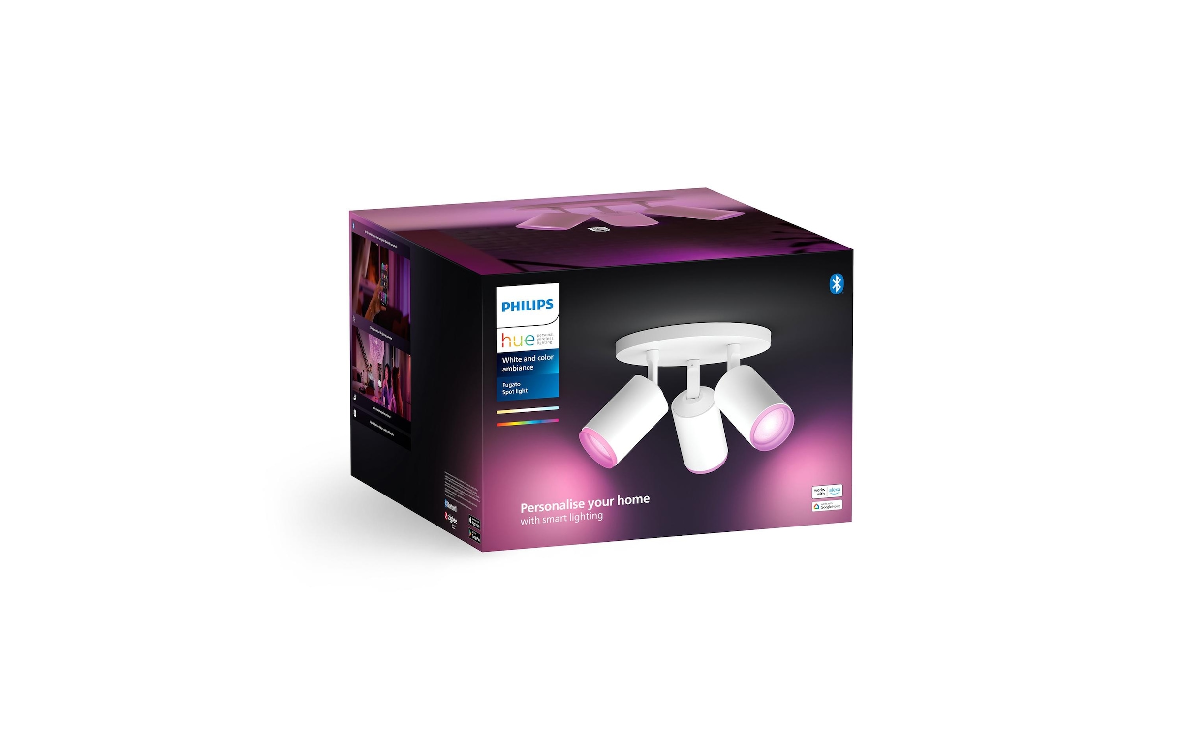 Philips Hue LED Deckenleuchte »Fugato 3er-Spot«, Leuchtmittel GU10 | LED wechselbar