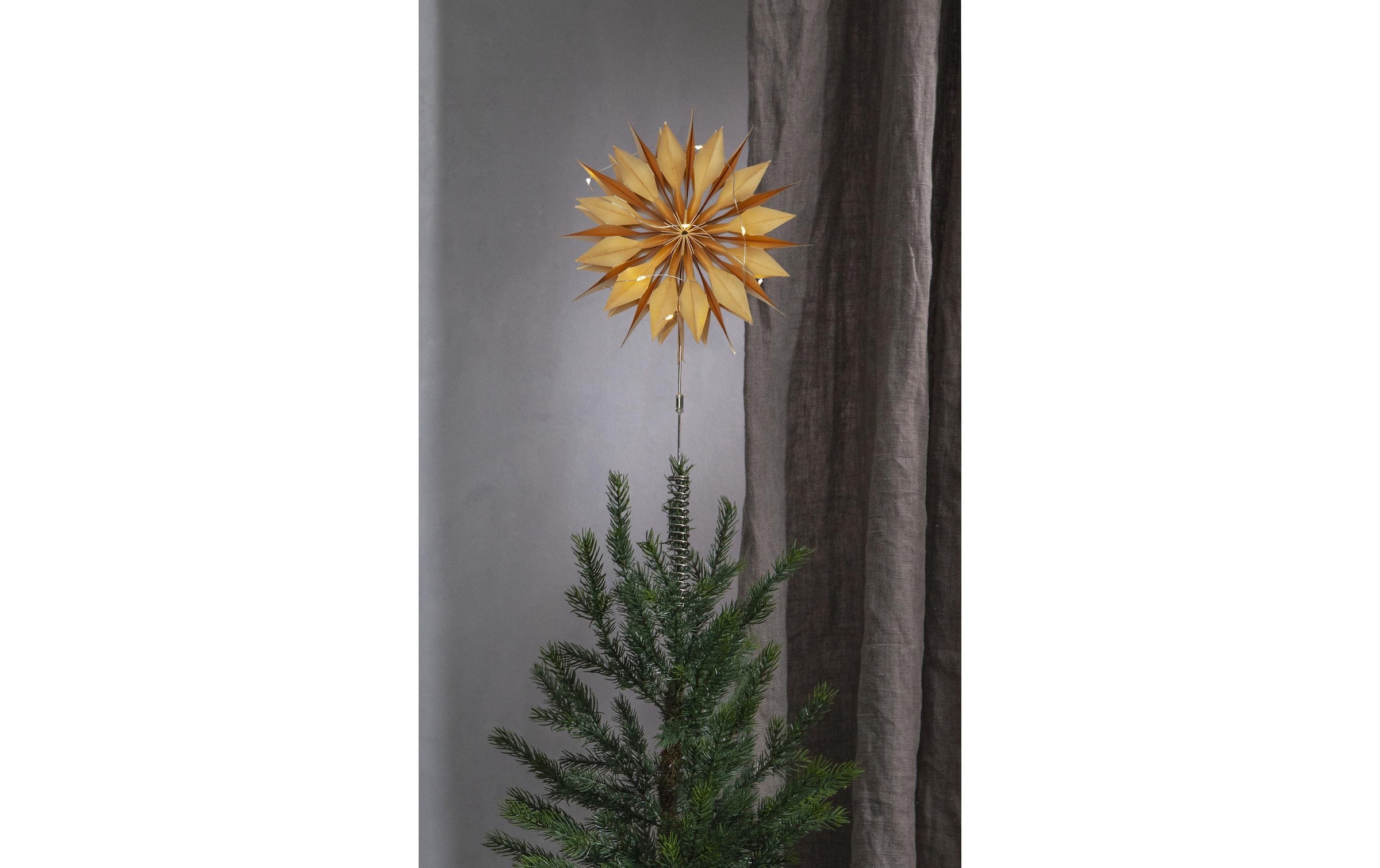 STAR TRADING Weihnachtsbaumkugel »Flinga, 43 cm, Goldfarben«, (1 St.)