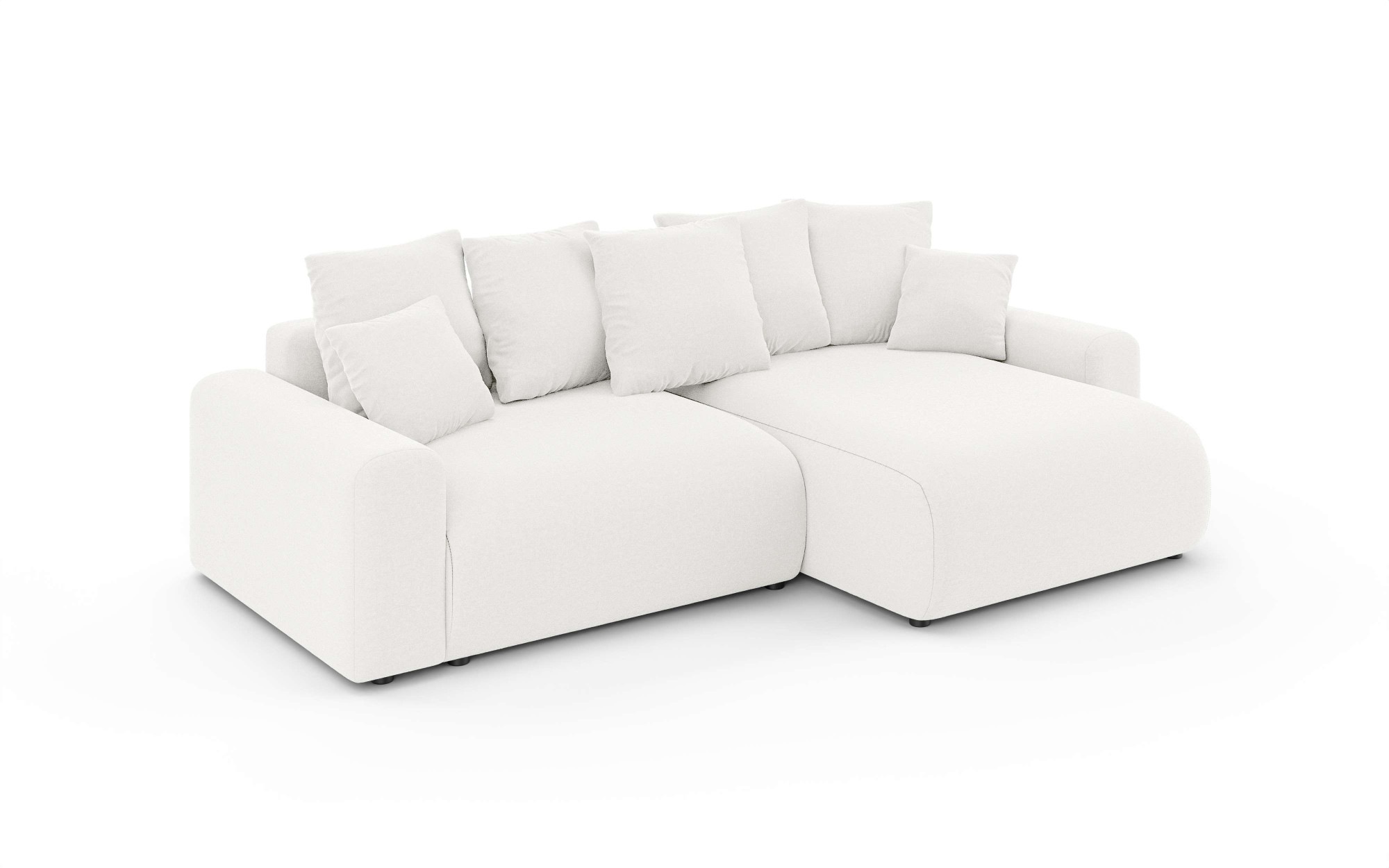 Home affaire Ecksofa »LAKESIDE klein mit Bettfunktion und Bettkasten, B/T/H 235/142/84 cm«, L-Form, Recamiere beidseitig montierbar, mit Wellenunterfederung