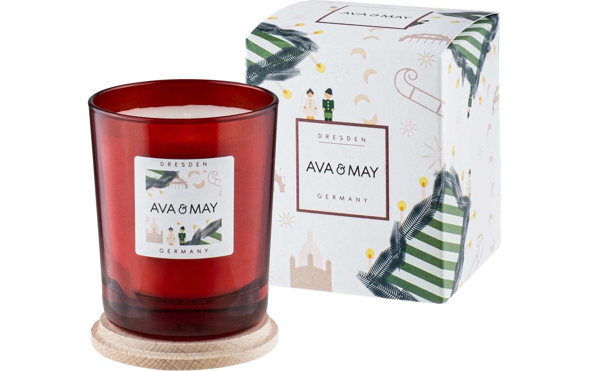 AVA & MAY Duftkerze »Dresden 180 g«, Holzart: Buche (Schweden)