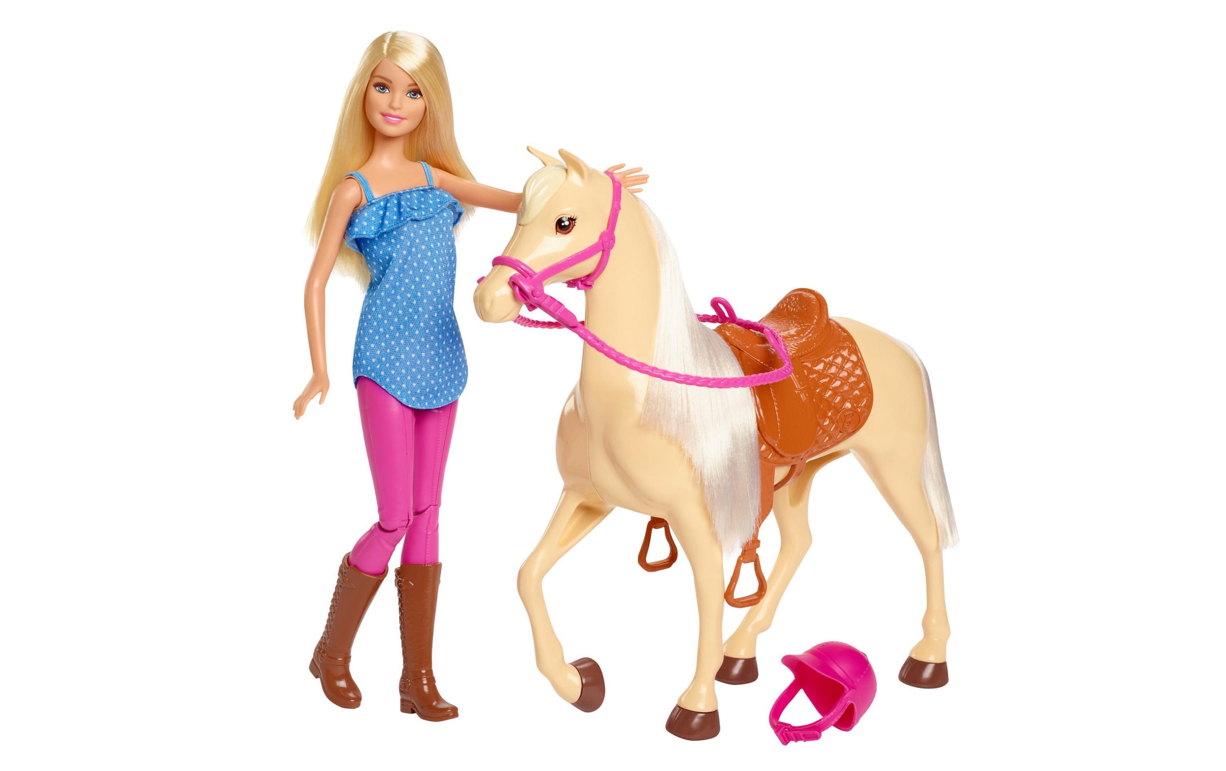 Barbie Spielfigur »Pferd mit Puppe«, (Set)