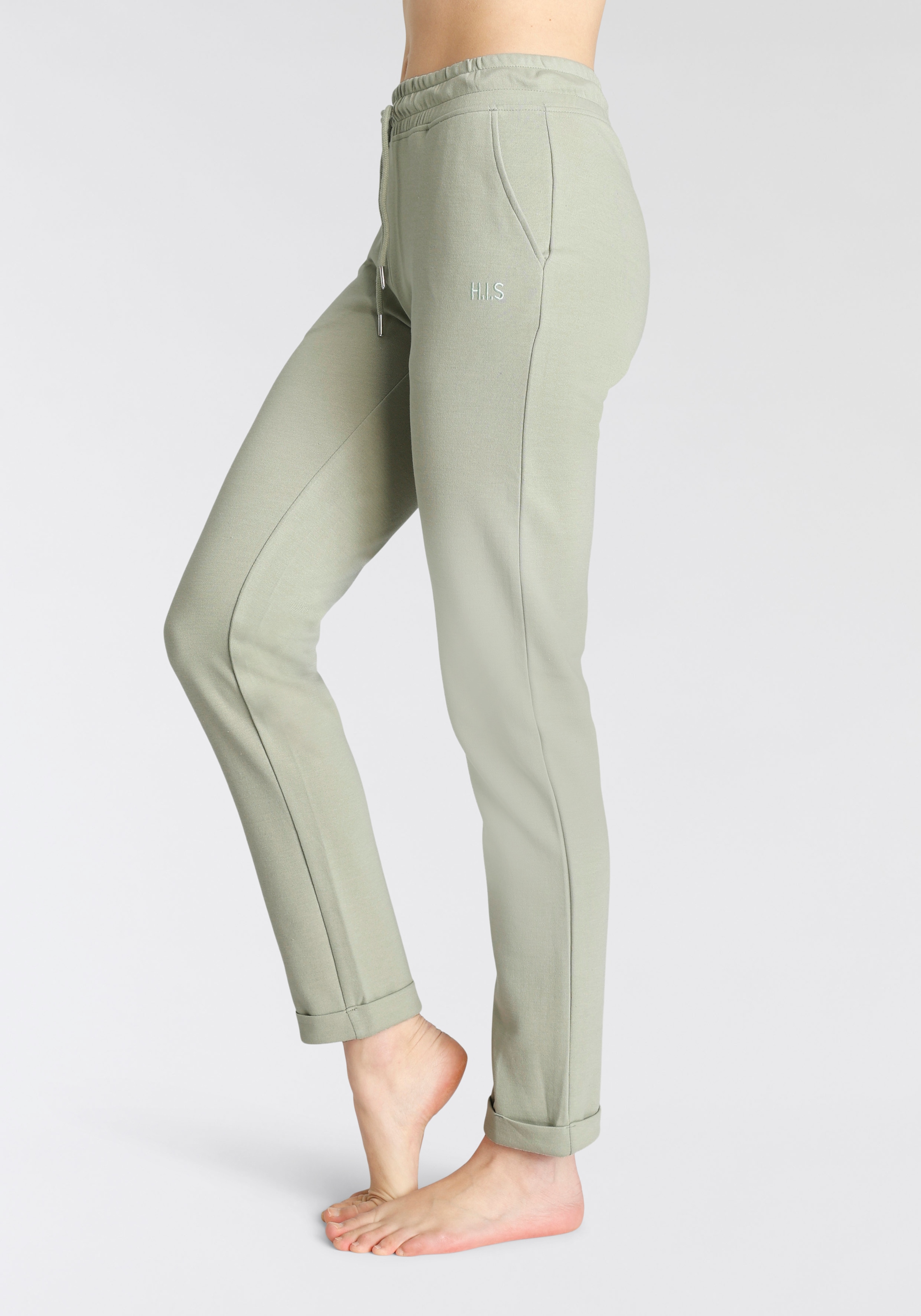 H.I.S Sweathose, Schlupfhose mit kleinem Aufschlag am Saum, Loungewear