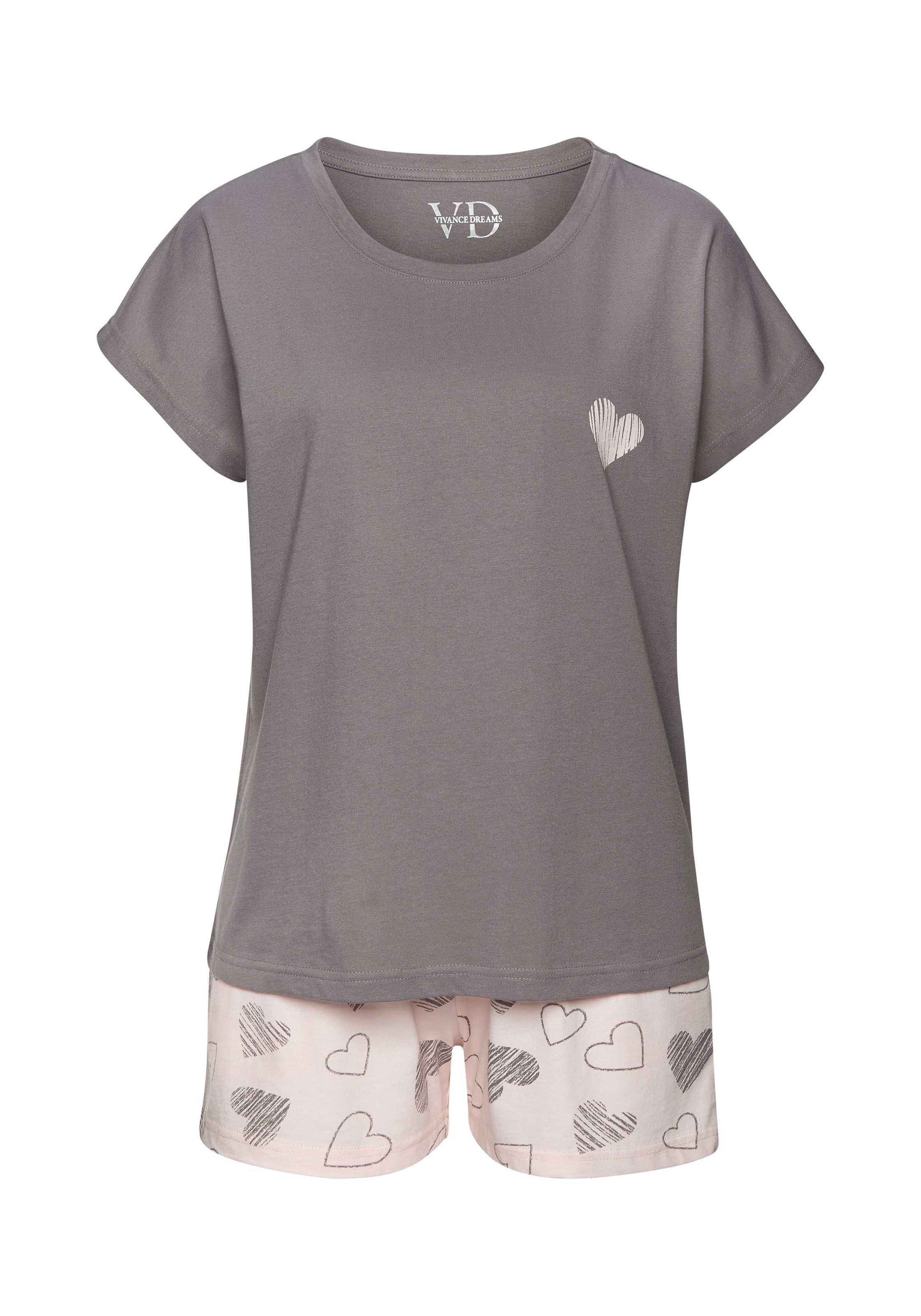 Vivance Dreams Shorty, (2 Stück), mit süssem Herzprint