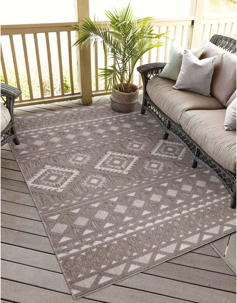 Carpet City Teppich »In-& Terrasse, 3D-Effekt, online rechteckig, | Outdoorteppich & Balkon, Wetterfest Santorini 435, Boho-Look«, für Küche, bestellen Jelmoli-Versand UV-beständig Flur