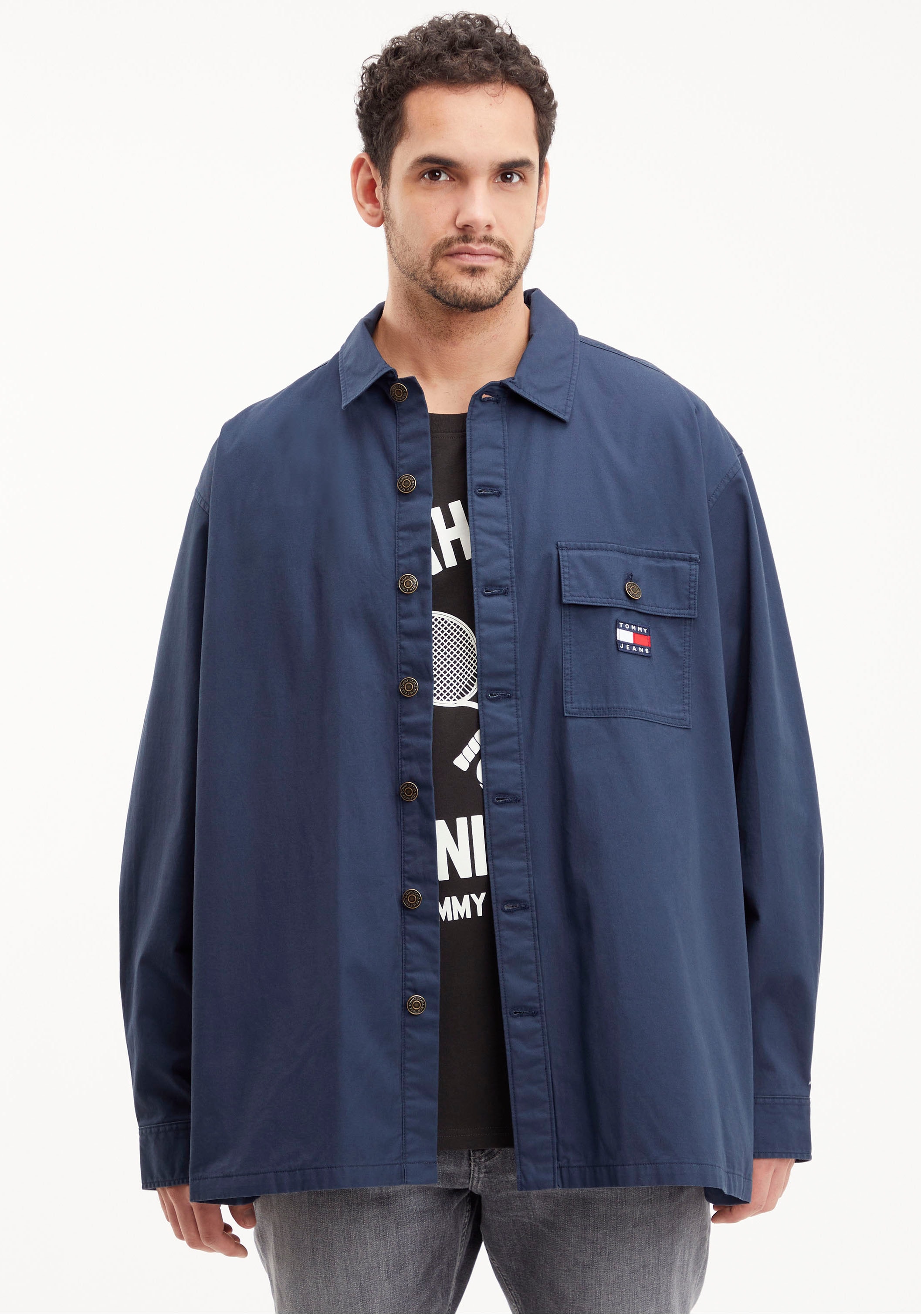Tommy Jeans Plus Langarmhemd »TJM PLUS CLASSIC SOLID OVERSHIRT« online  bestellen | Jelmoli-Versand