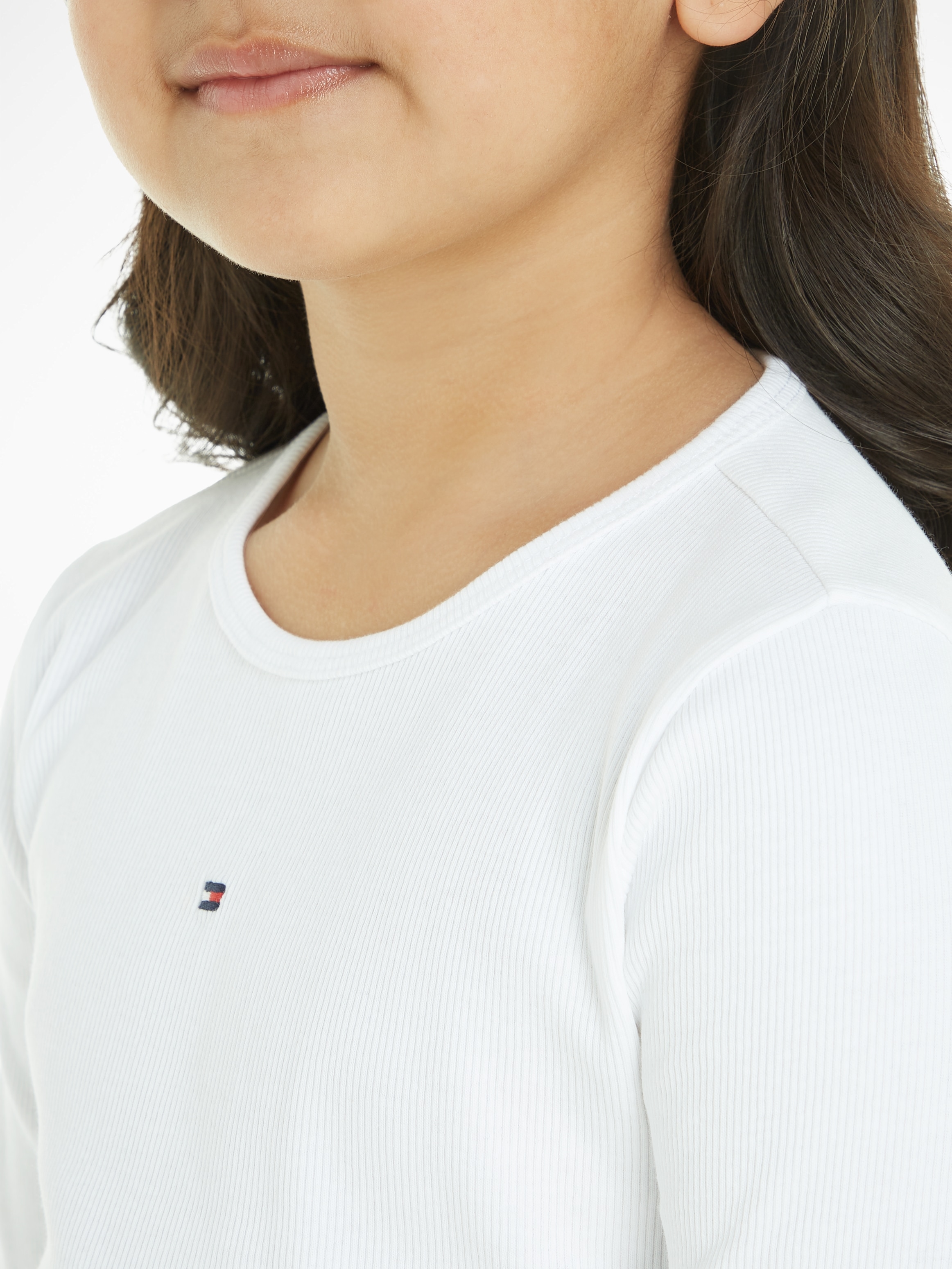 Tommy Hilfiger Langarmshirt »ESSENTIAL RIB TOP L/S«, mit Babylock Saum