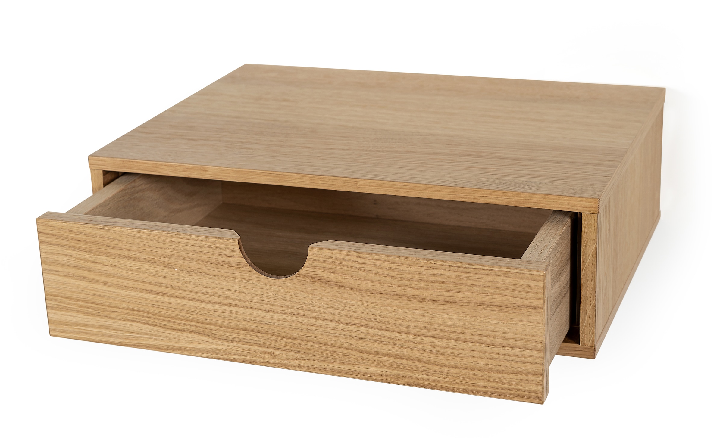 Woodman Nachttisch »Farsta, Beistelltisch, Ablage mit Schublade«, Holzfurnier aus Eiche, Breite 40 cm, Wandmontage
