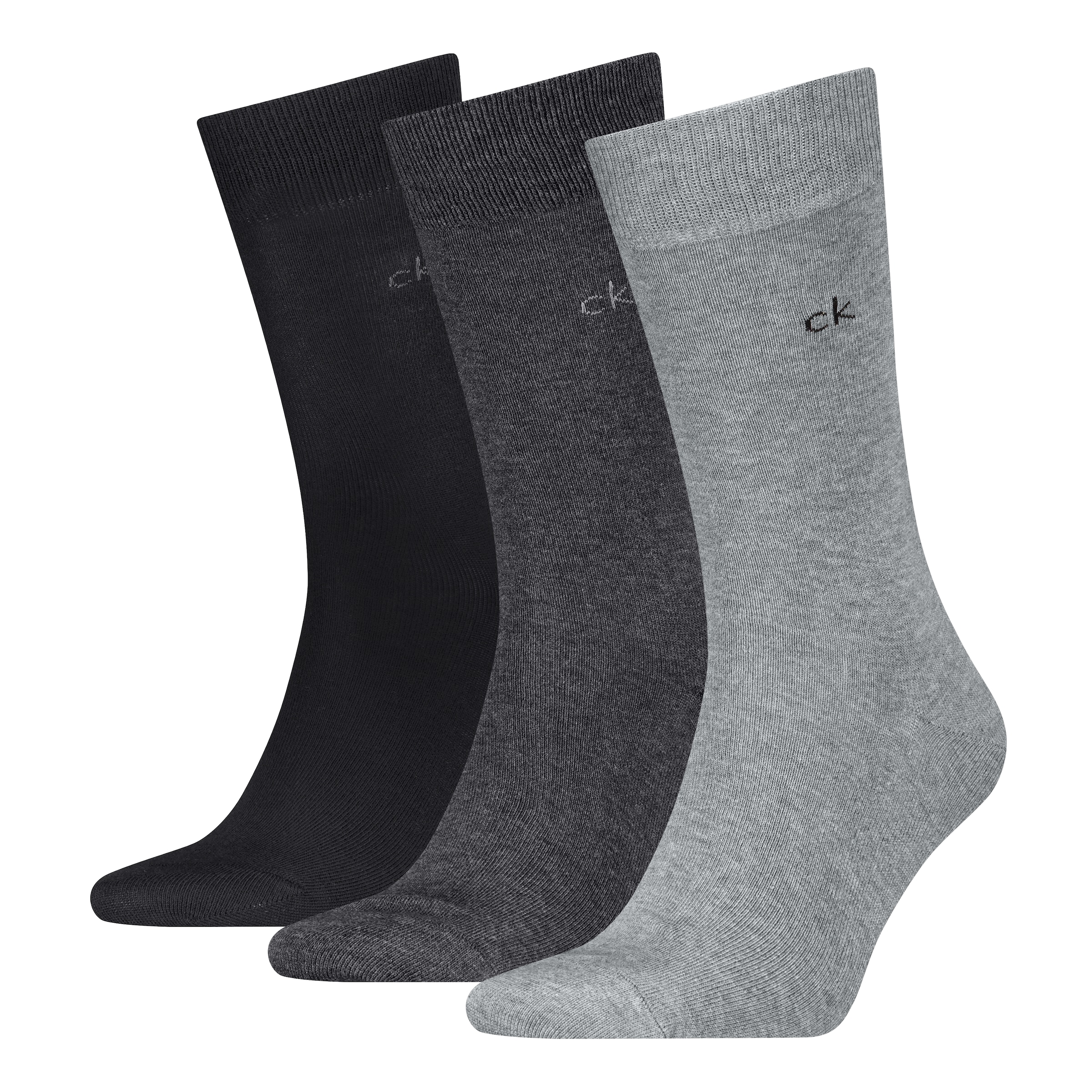 Calvin Klein Socken "CK MEN SOCK" 3 Paar, uni, Cotton-Mix, breiter Bund