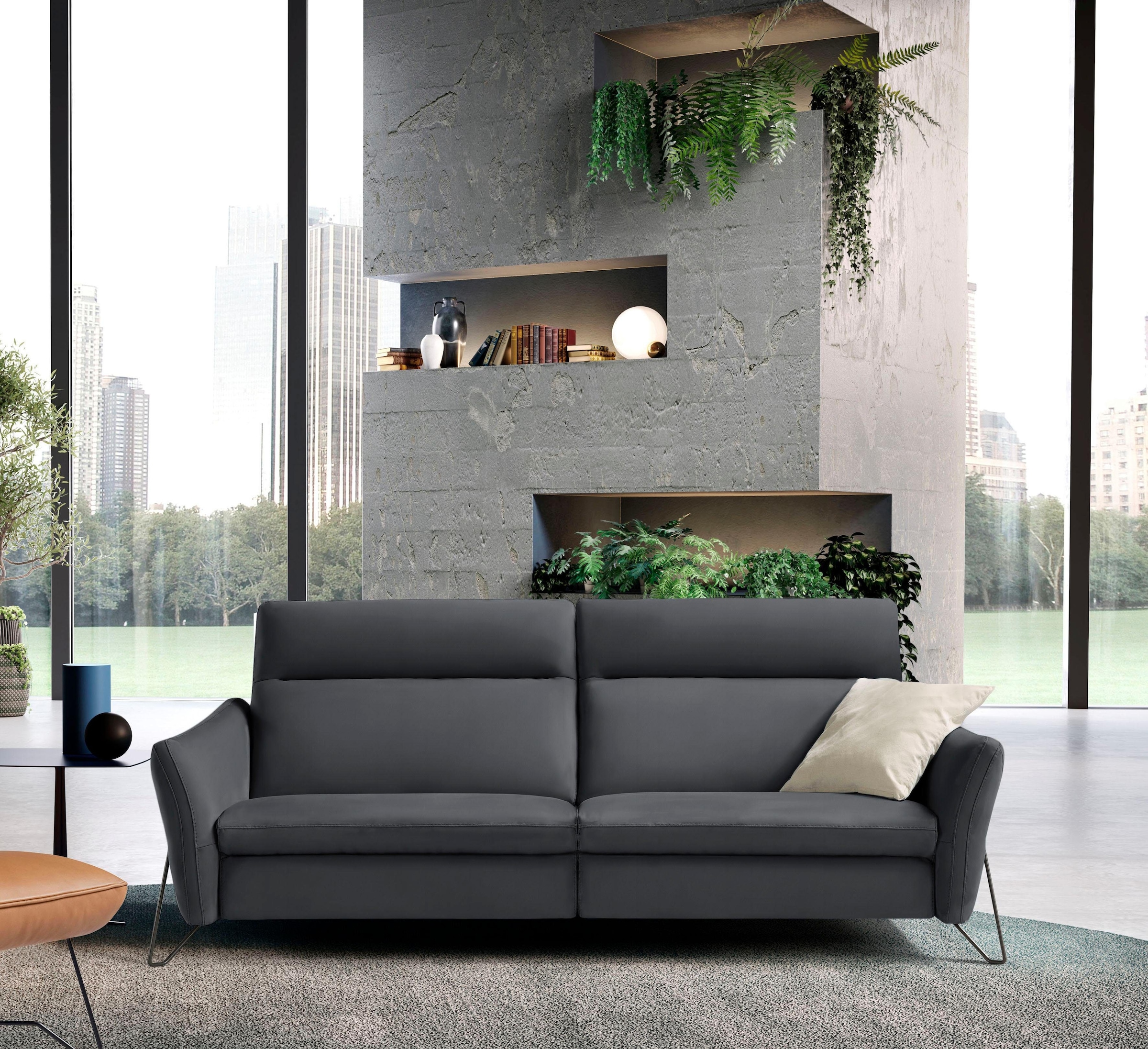 Egoitaliano 2-Sitzer "Gaia, modern, elegant und super komfortabel mit hoher Rückenlehne" erstklassiger Sitzkomfort, Inkl. 2 Relaxfunktionen, mit Designfuss